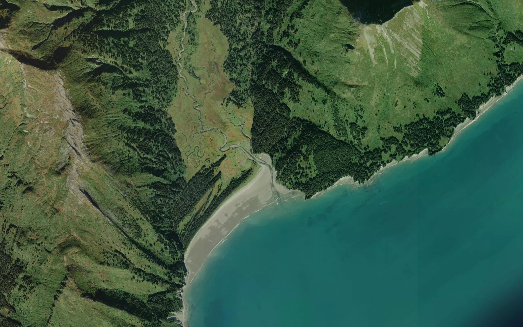 Satellite map of the Brown Creek