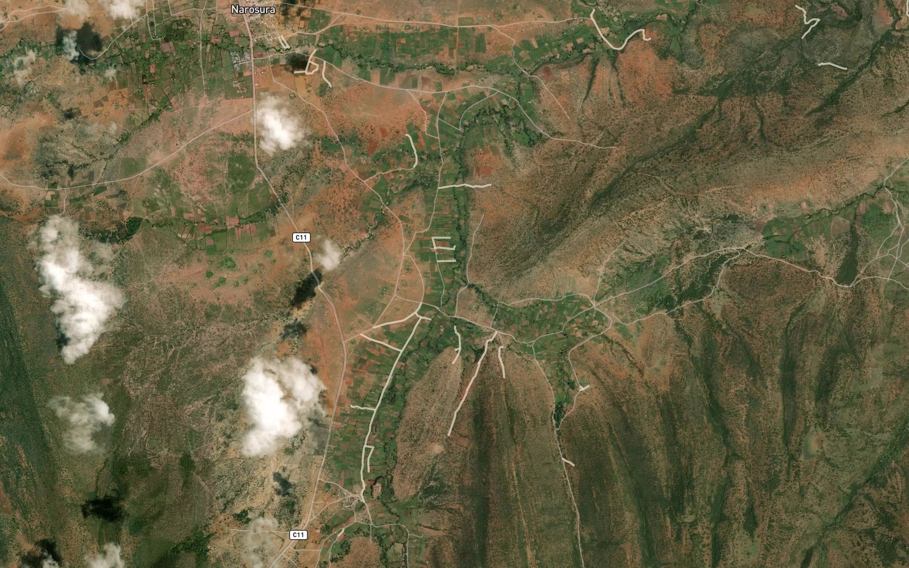 Satellite map of the Kanunga