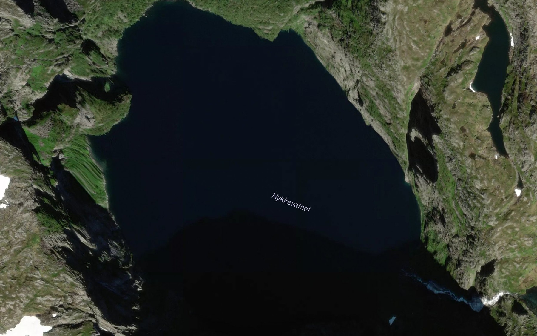 Satellite map of the Nykkevatnet