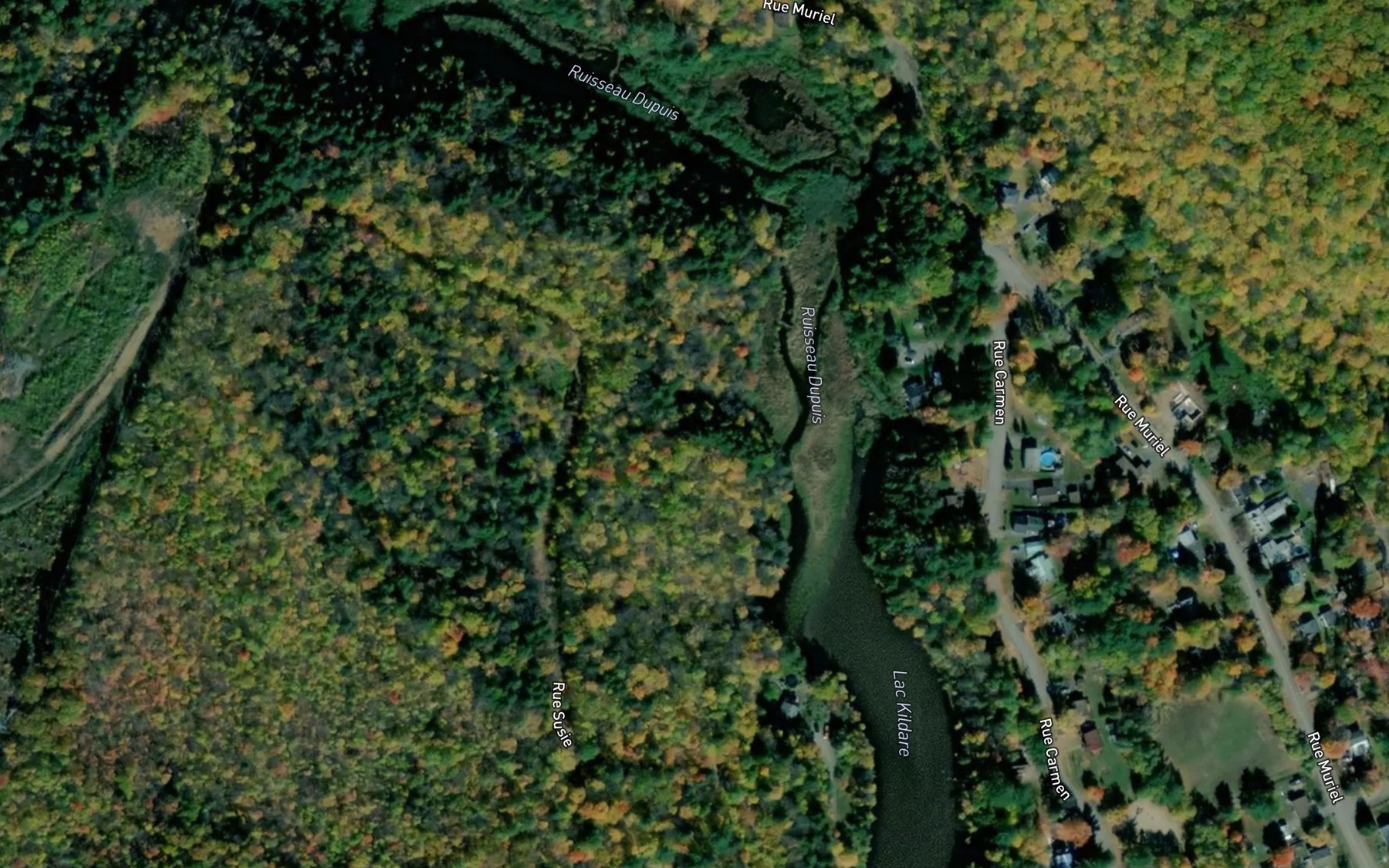 Satellite map of the Lac Kildare
