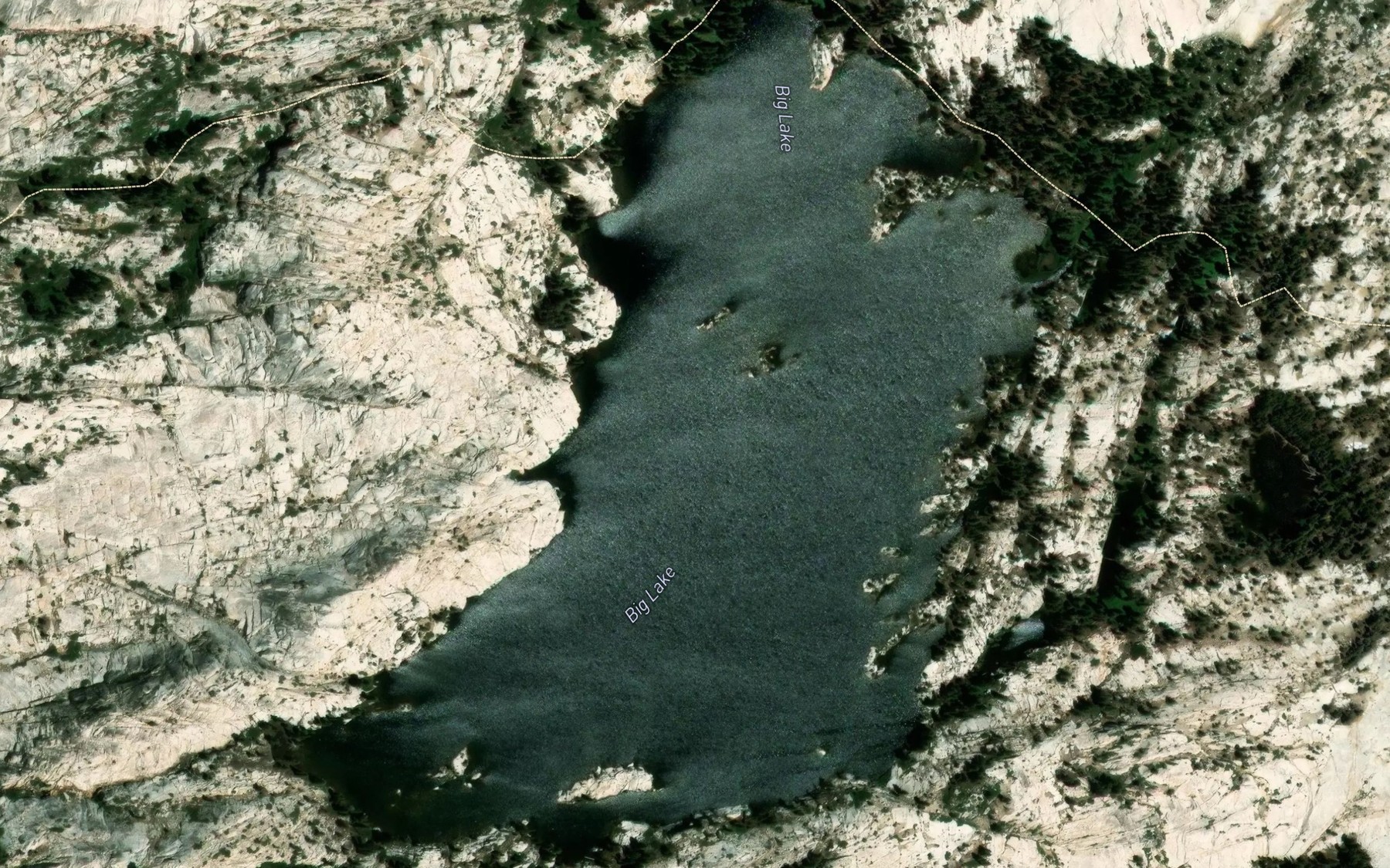 Satellite map of the Big Lake