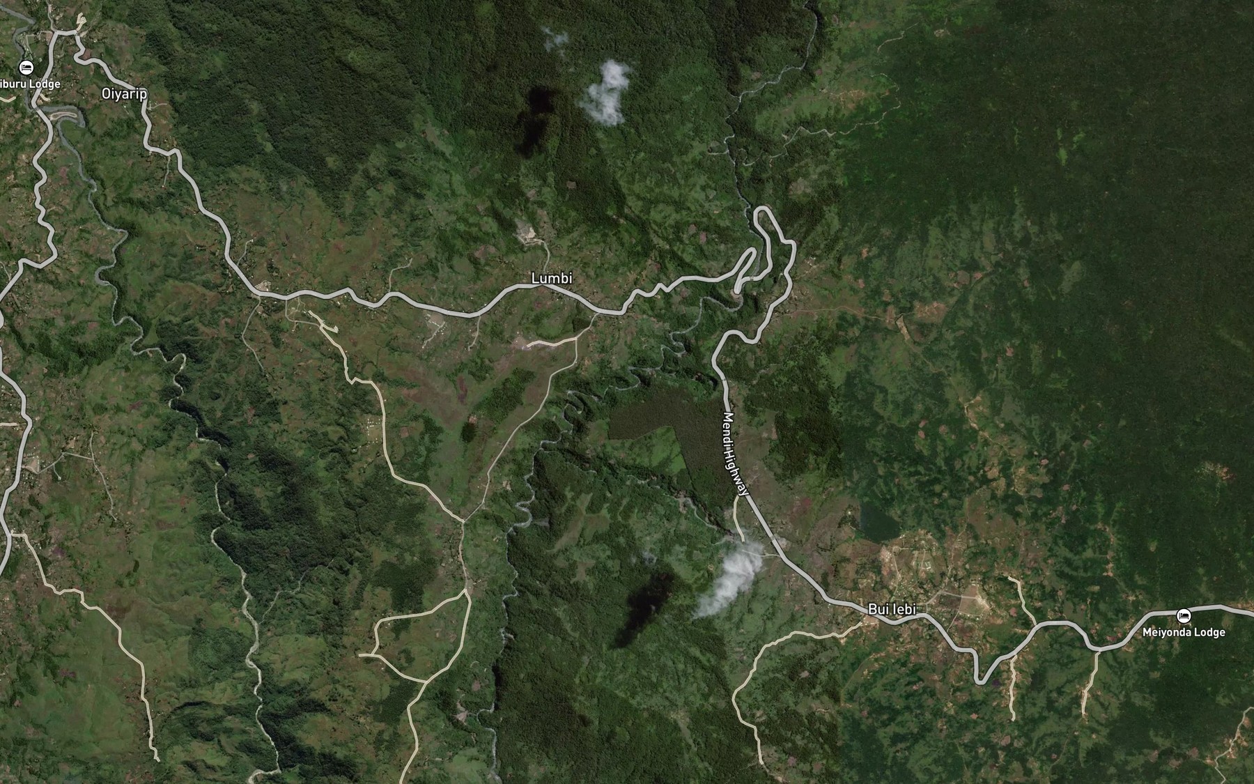 Satellite map of the Arkim River