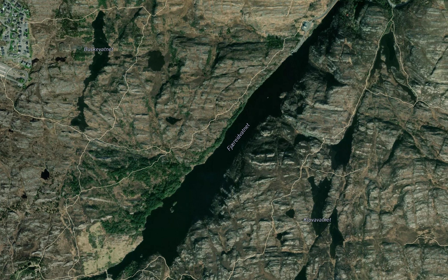 Satellite map of the Fjaereidvatnet