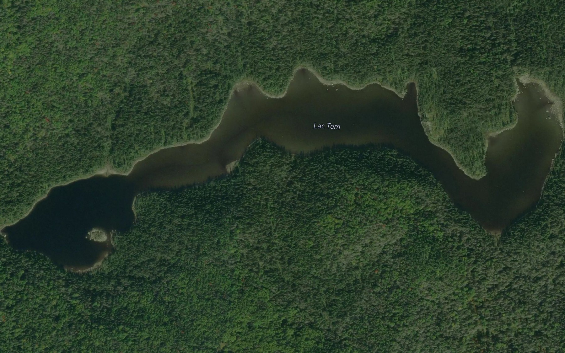 Satellite map of the Lac Tom