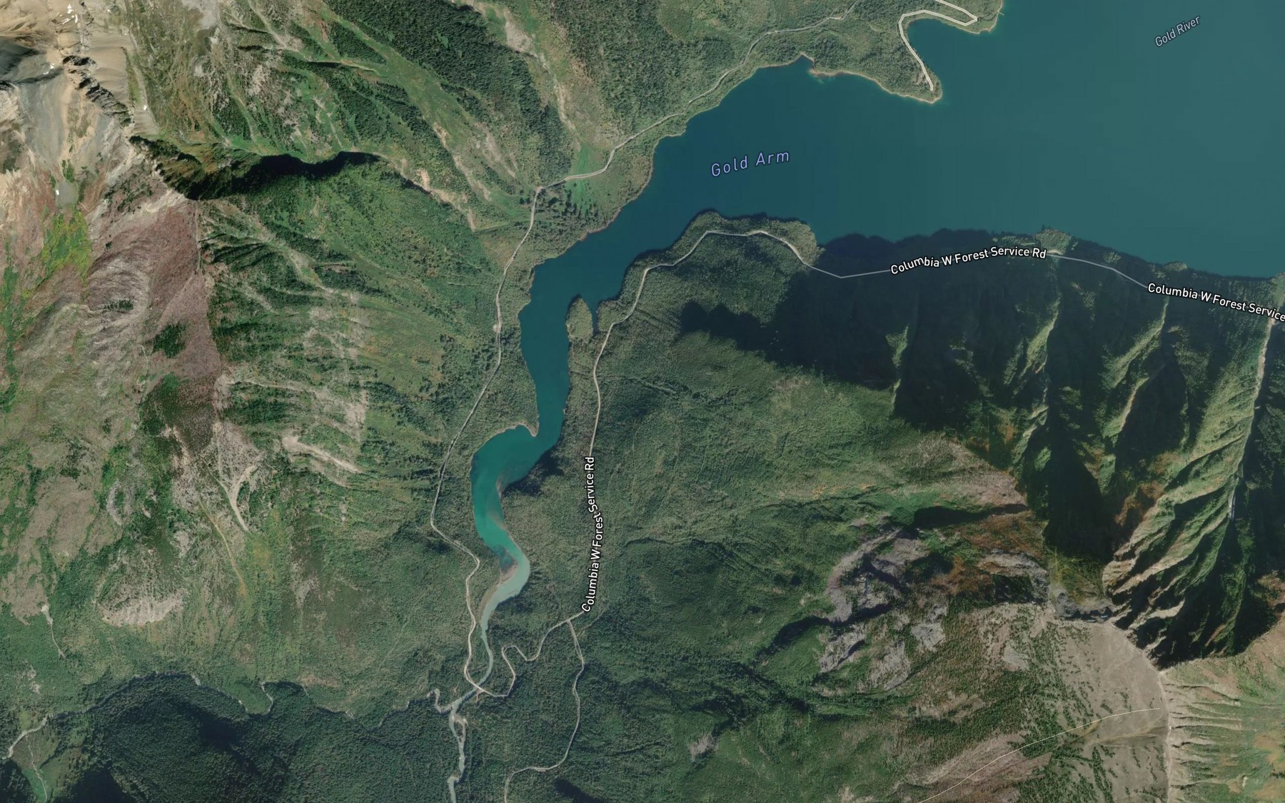 Satellite map of the Gold Arm
