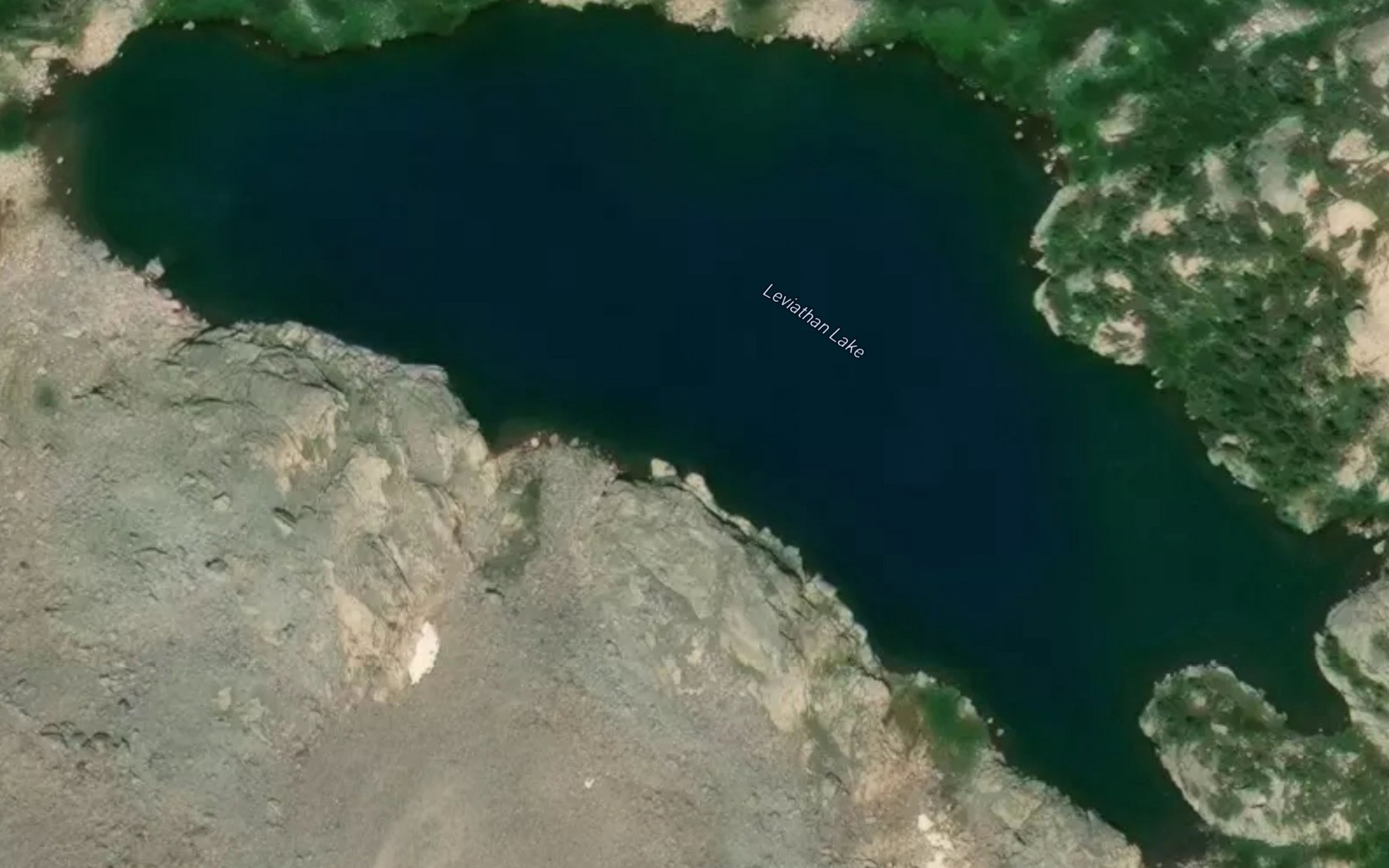 Satellite map of the Leviathan Lake