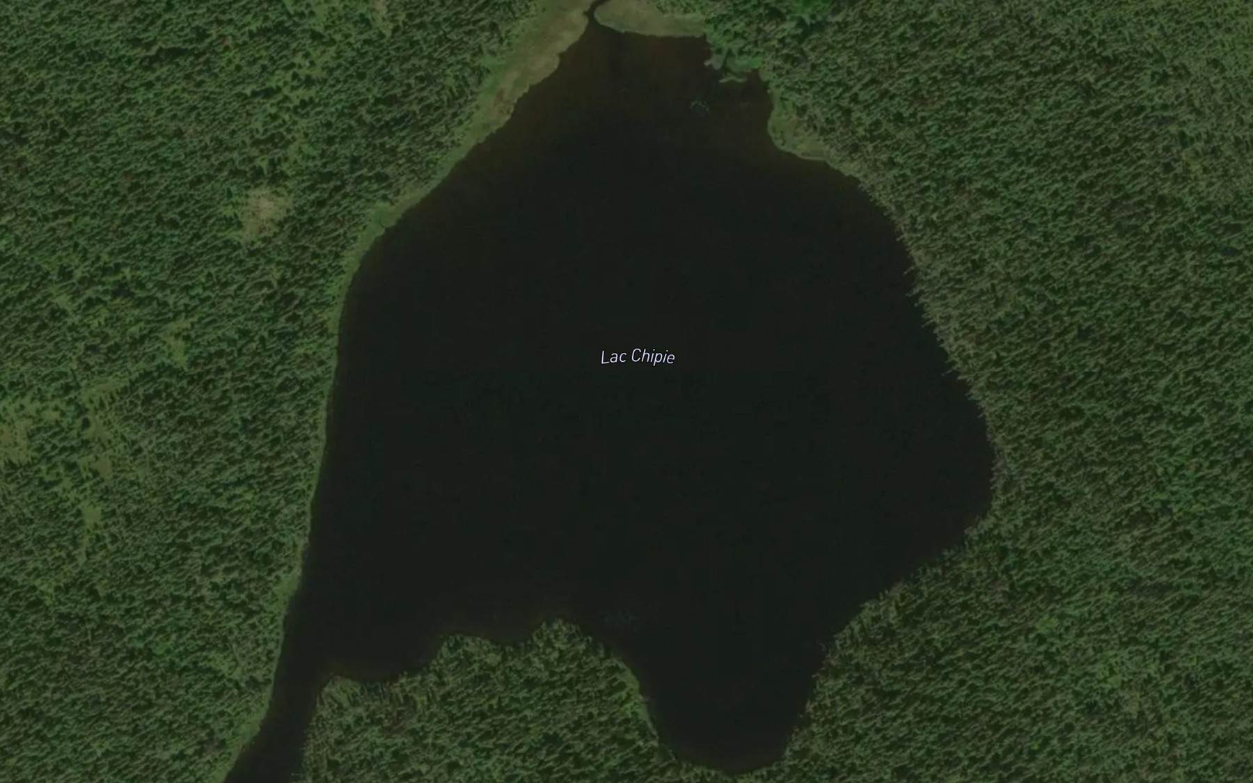 Satellite map of the Lac Chipie