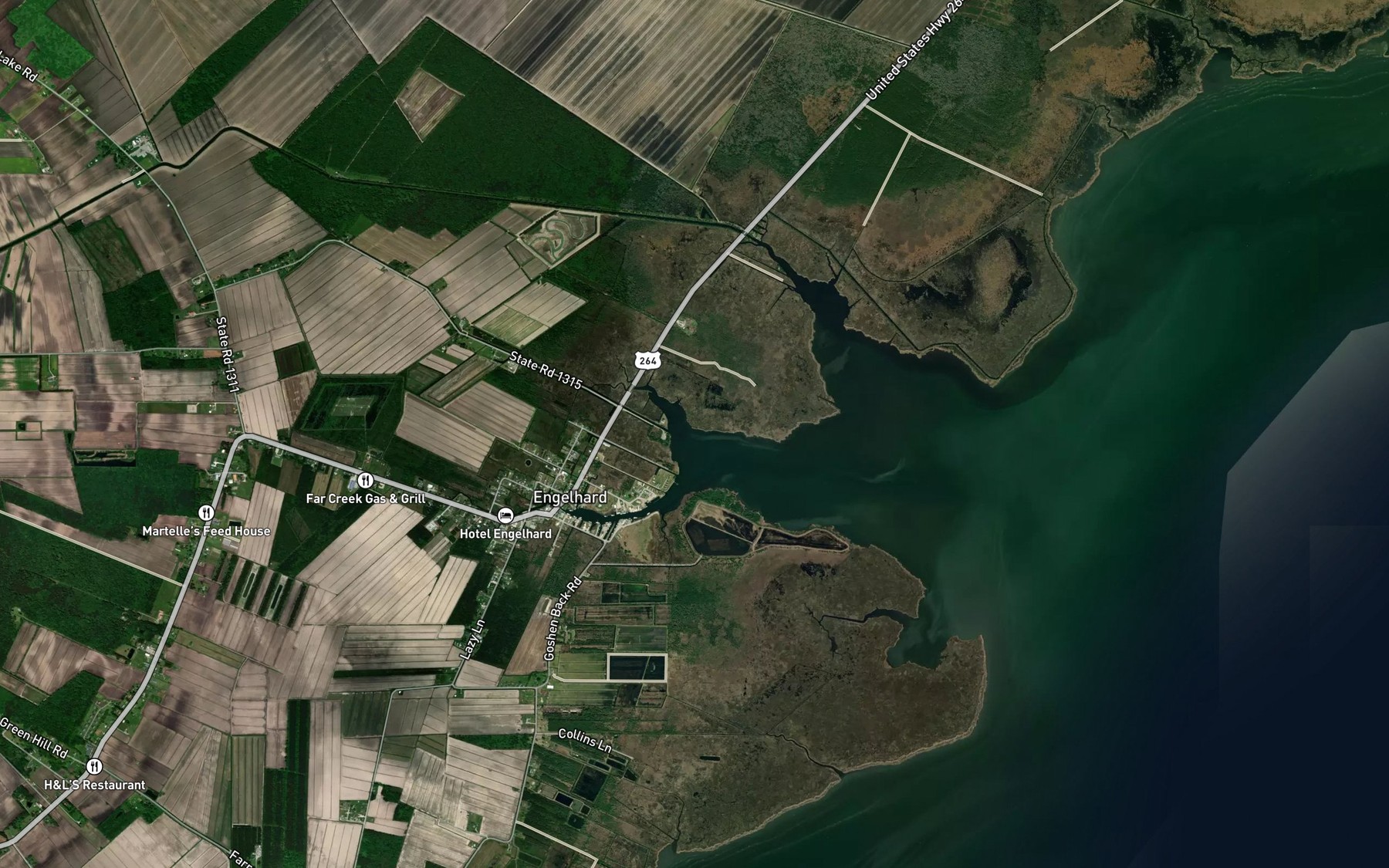 Satellite map of the Kitty Creek
