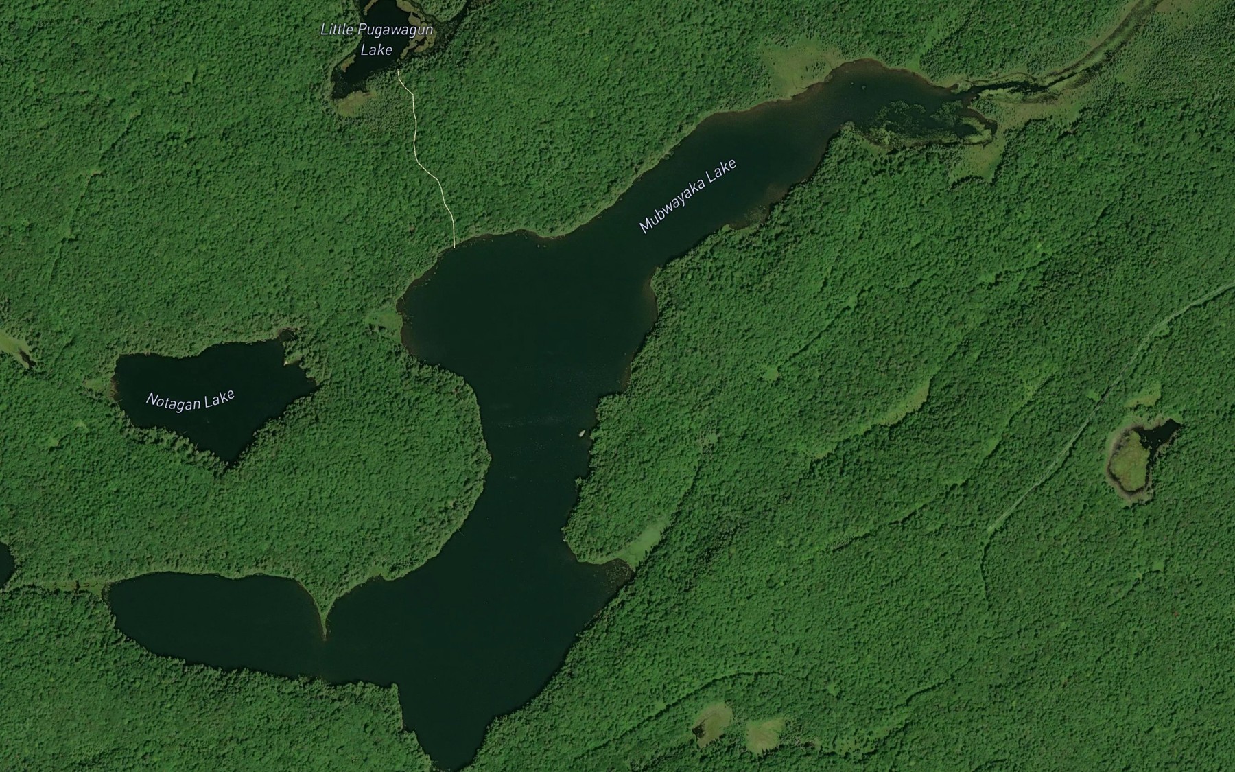 Satellite map of the Mubwayaka Lake