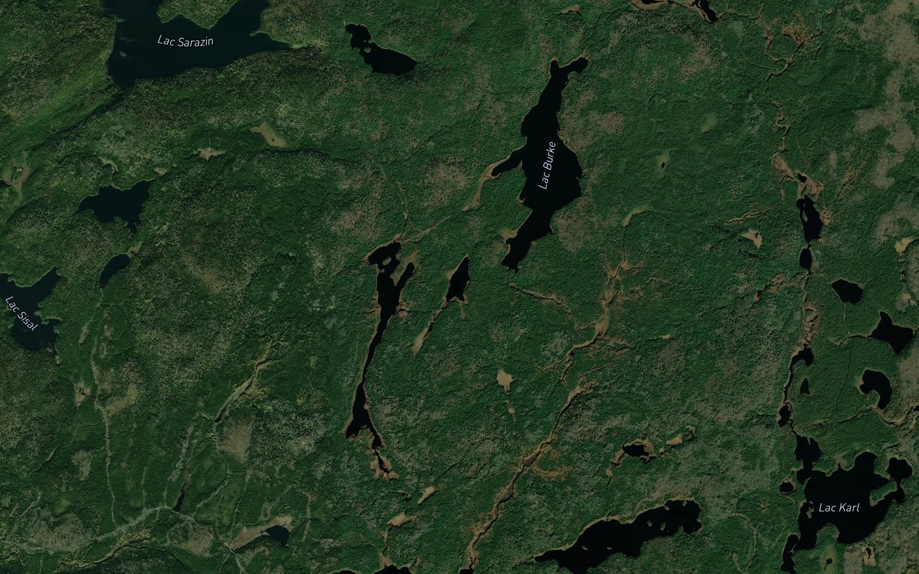 Satellite map of the Lac du Goeland