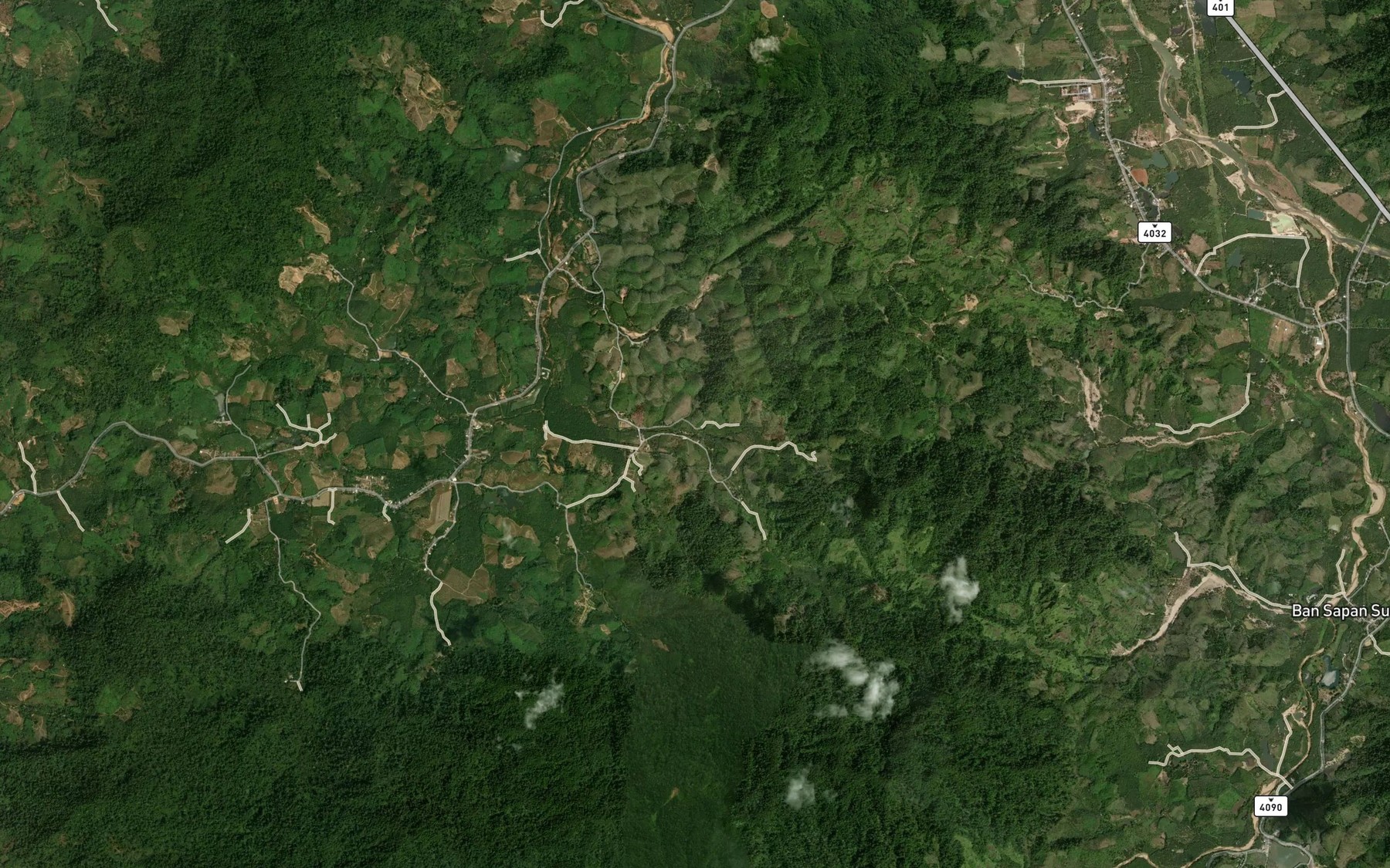 Satellite map of the Khlong Nai Khao