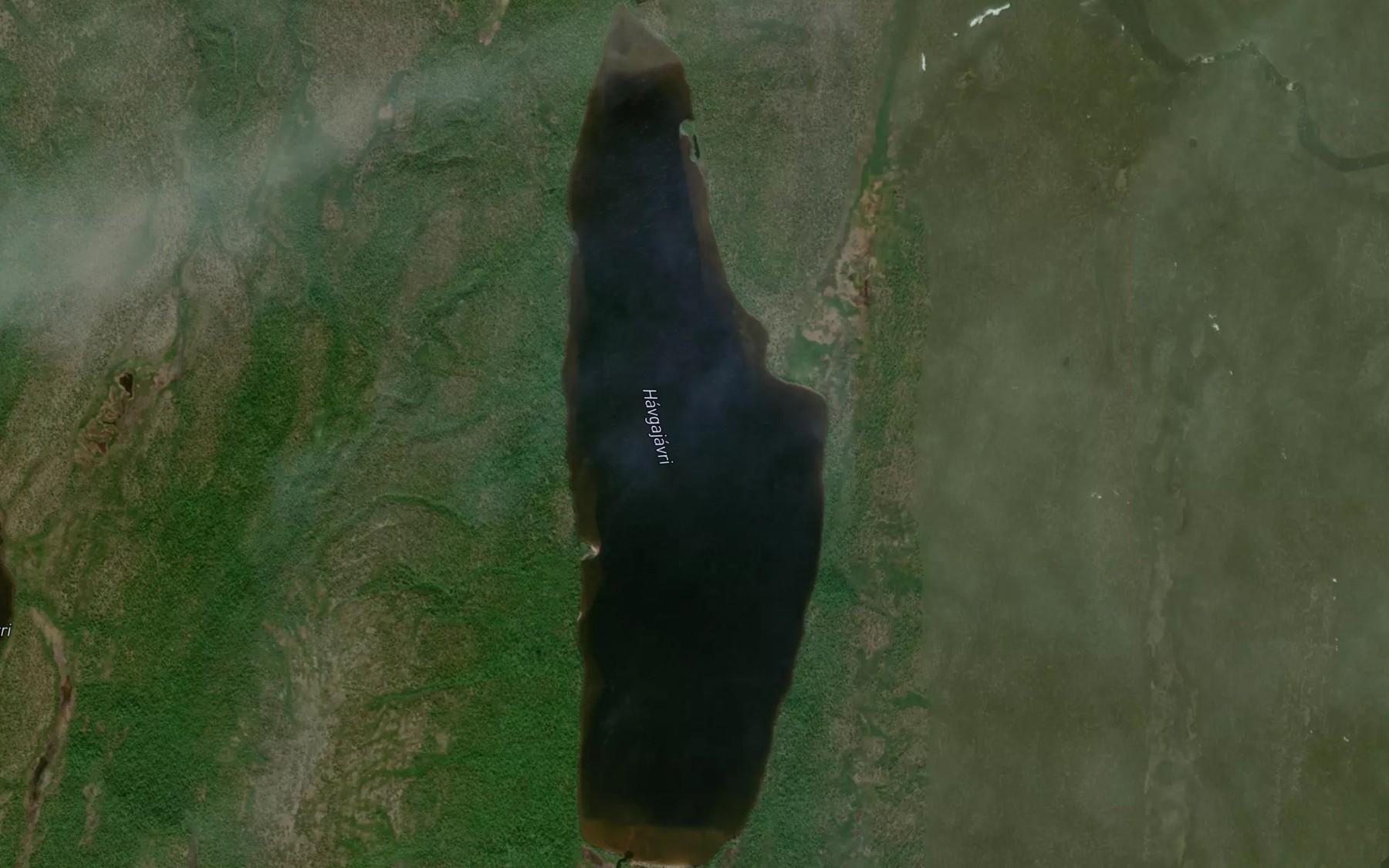 Satellite map of the Havgajavri