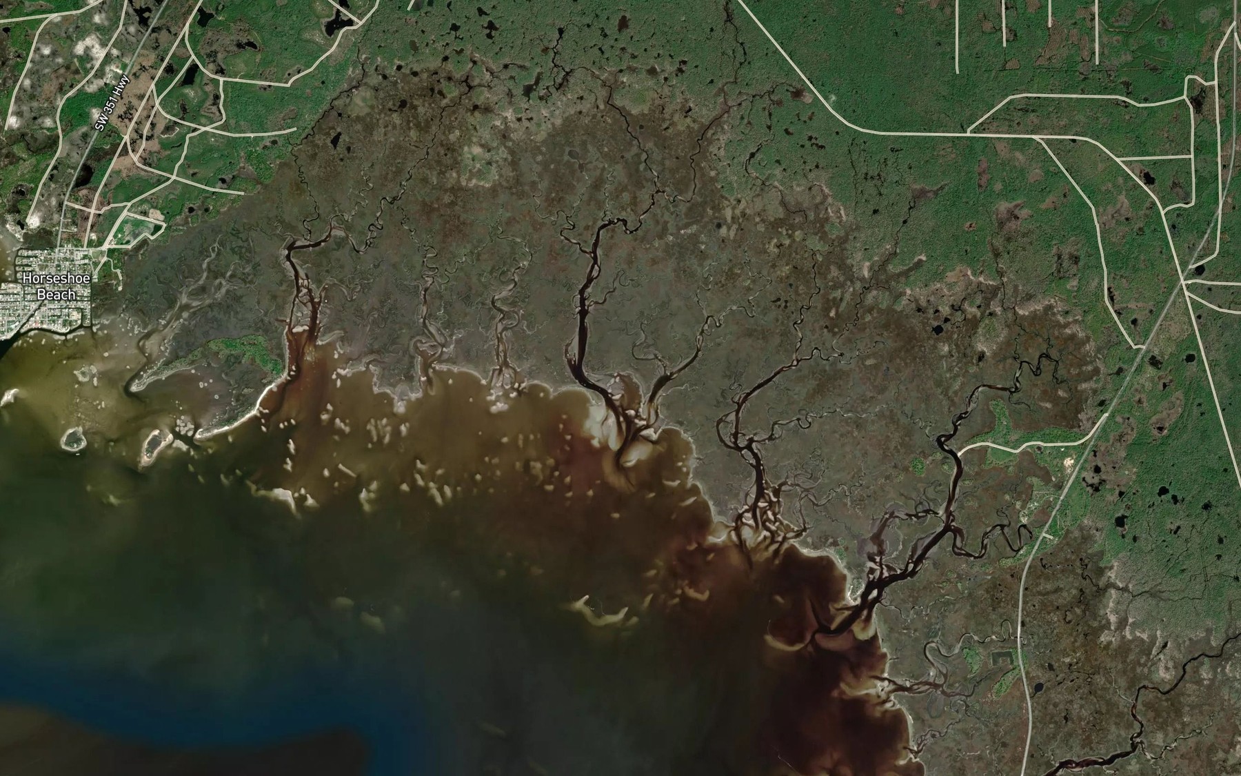 Satellite map of the Butler Creek