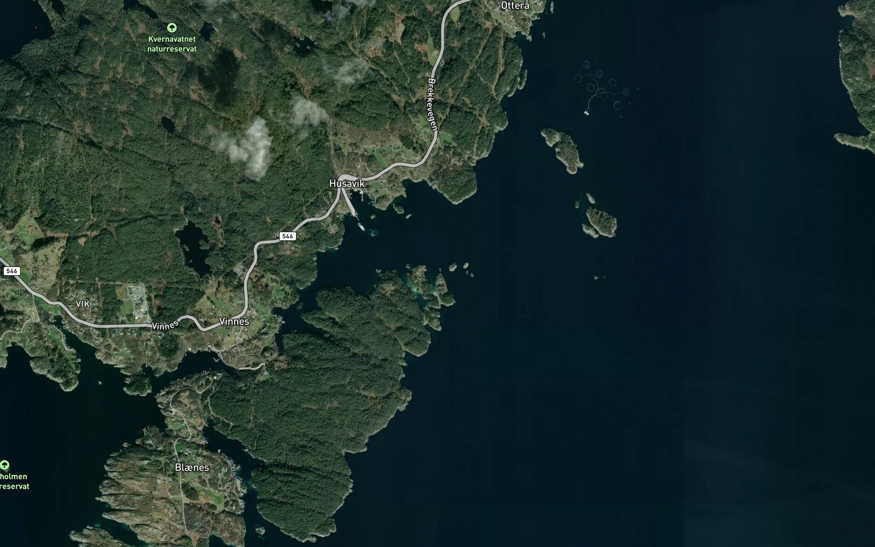 Satellite map of the Austra Hamnvika