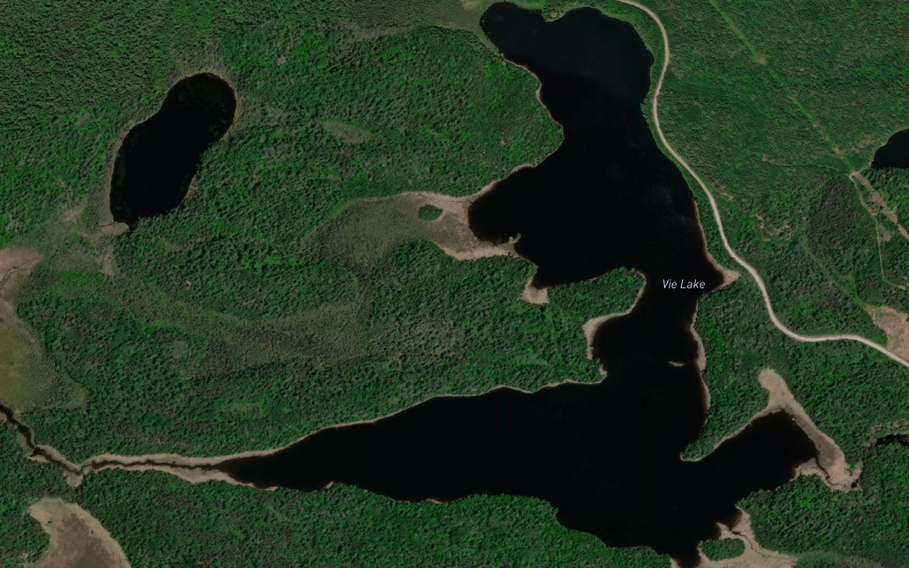 Satellite map of the Vie Lake