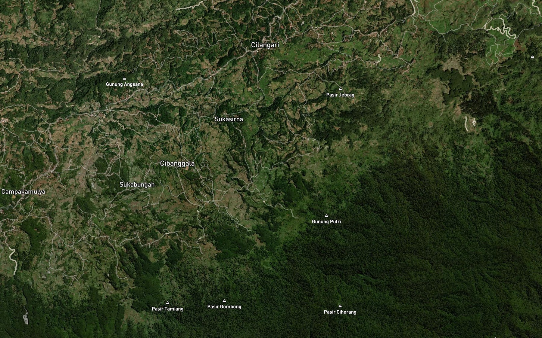 Satellite map of the Ci Palisir