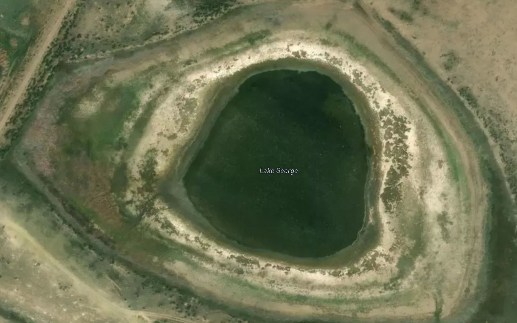 Satellite map of the Lake George