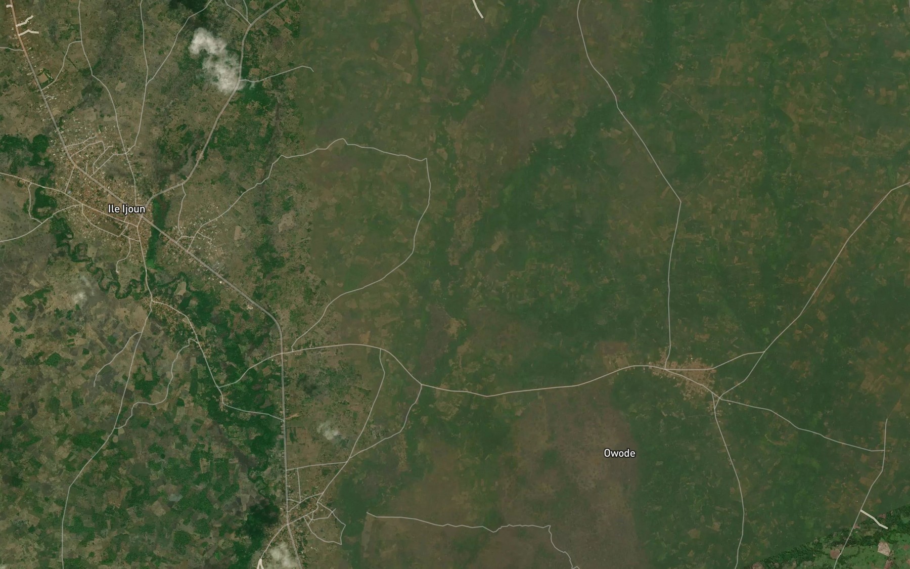 Satellite map of the River Irori