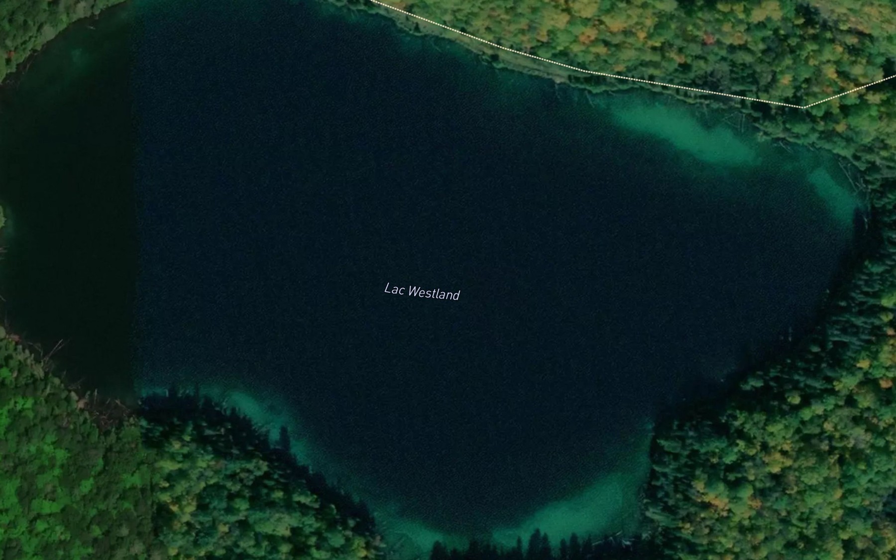Satellite map of the Lac Westland