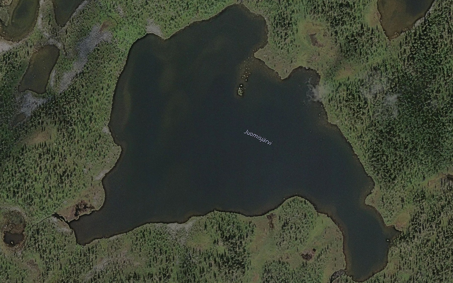 Satellite map of the Juomisjaervi