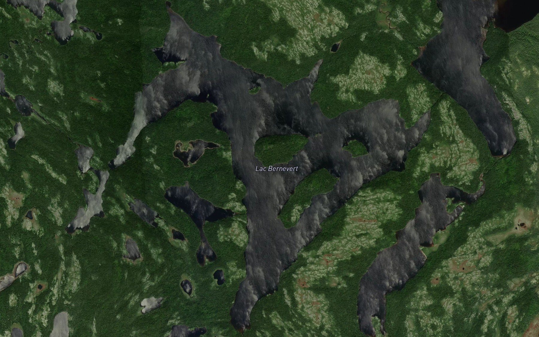 Satellite map of the Lac Bernevert