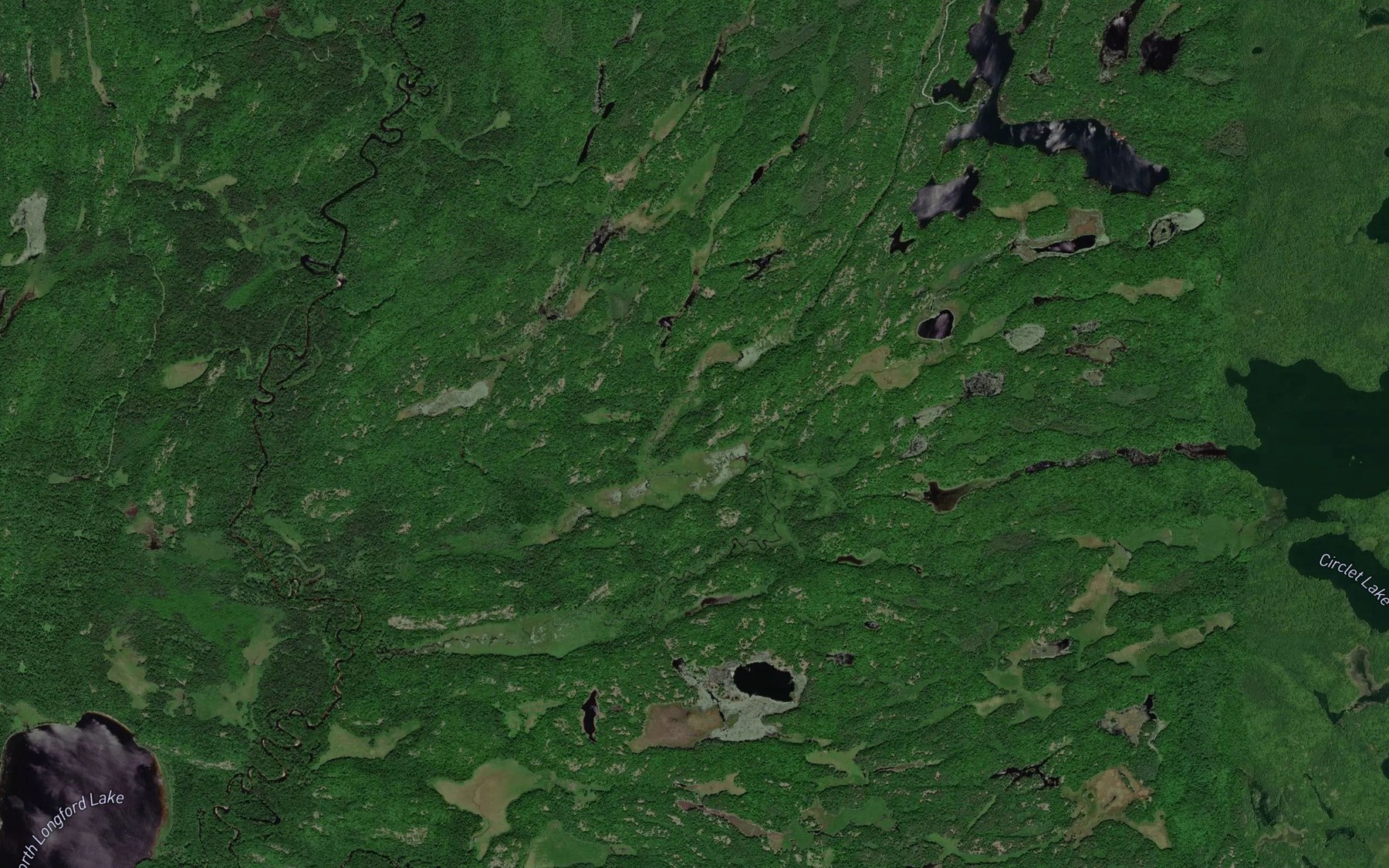 Satellite map of the Thrasher Creek