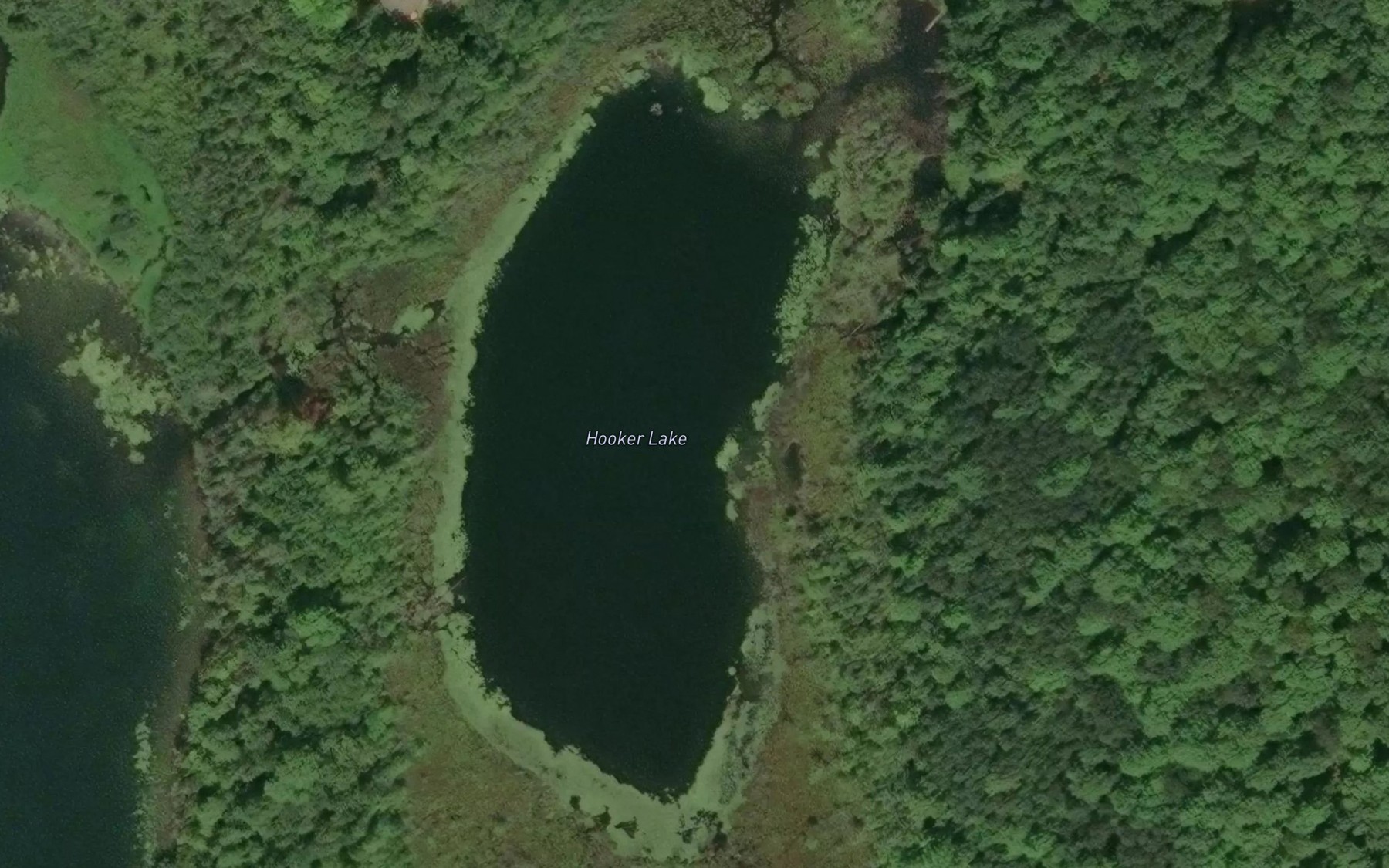 Satellite map of the Hooker Lake