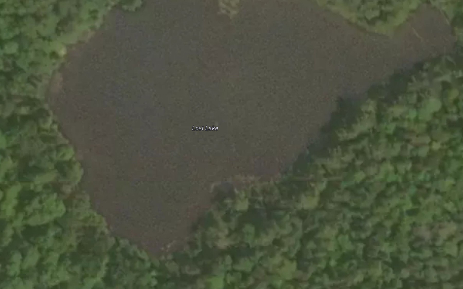 Satellite map of the Lost Lake