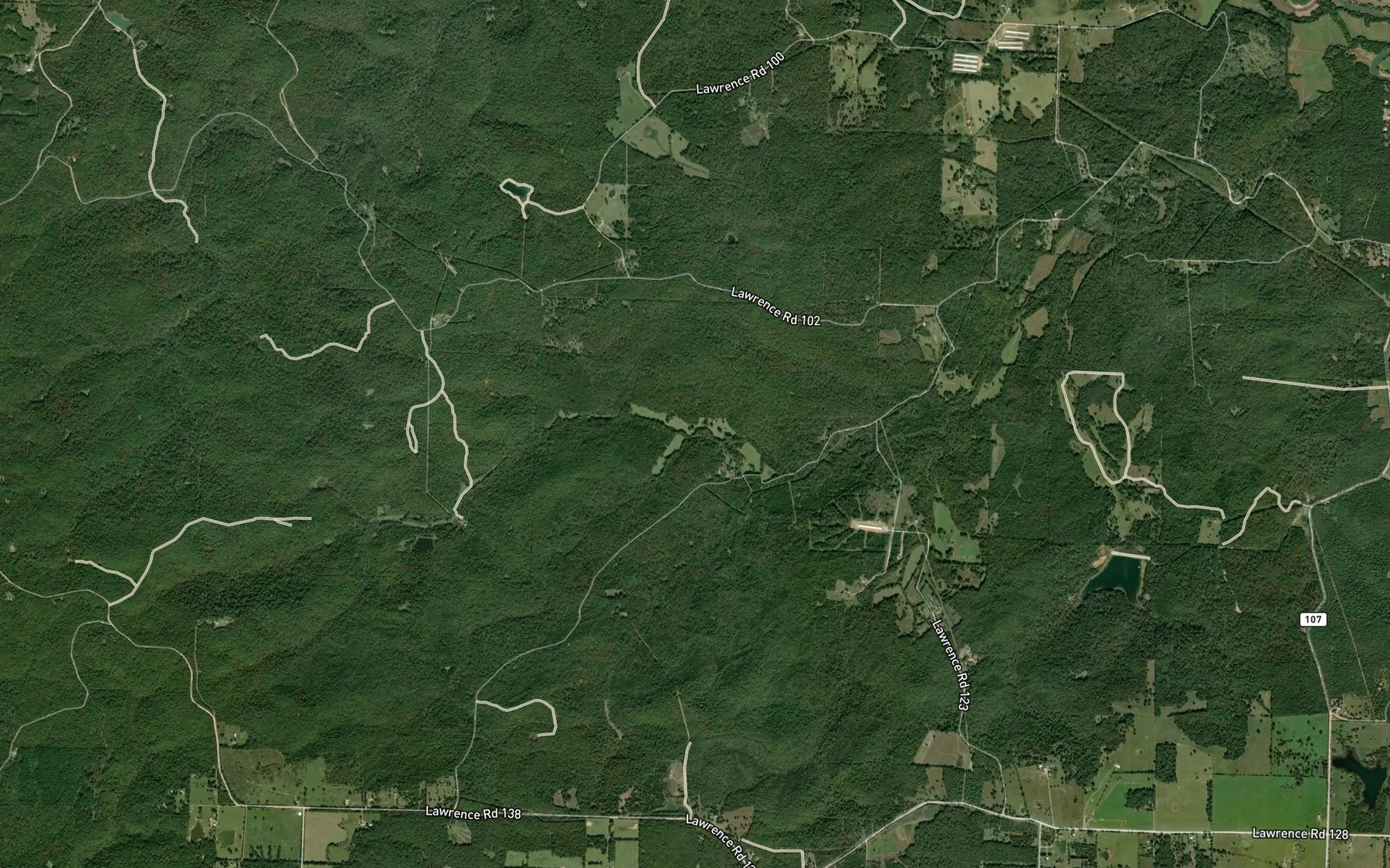 Satellite map of the Camp Branch