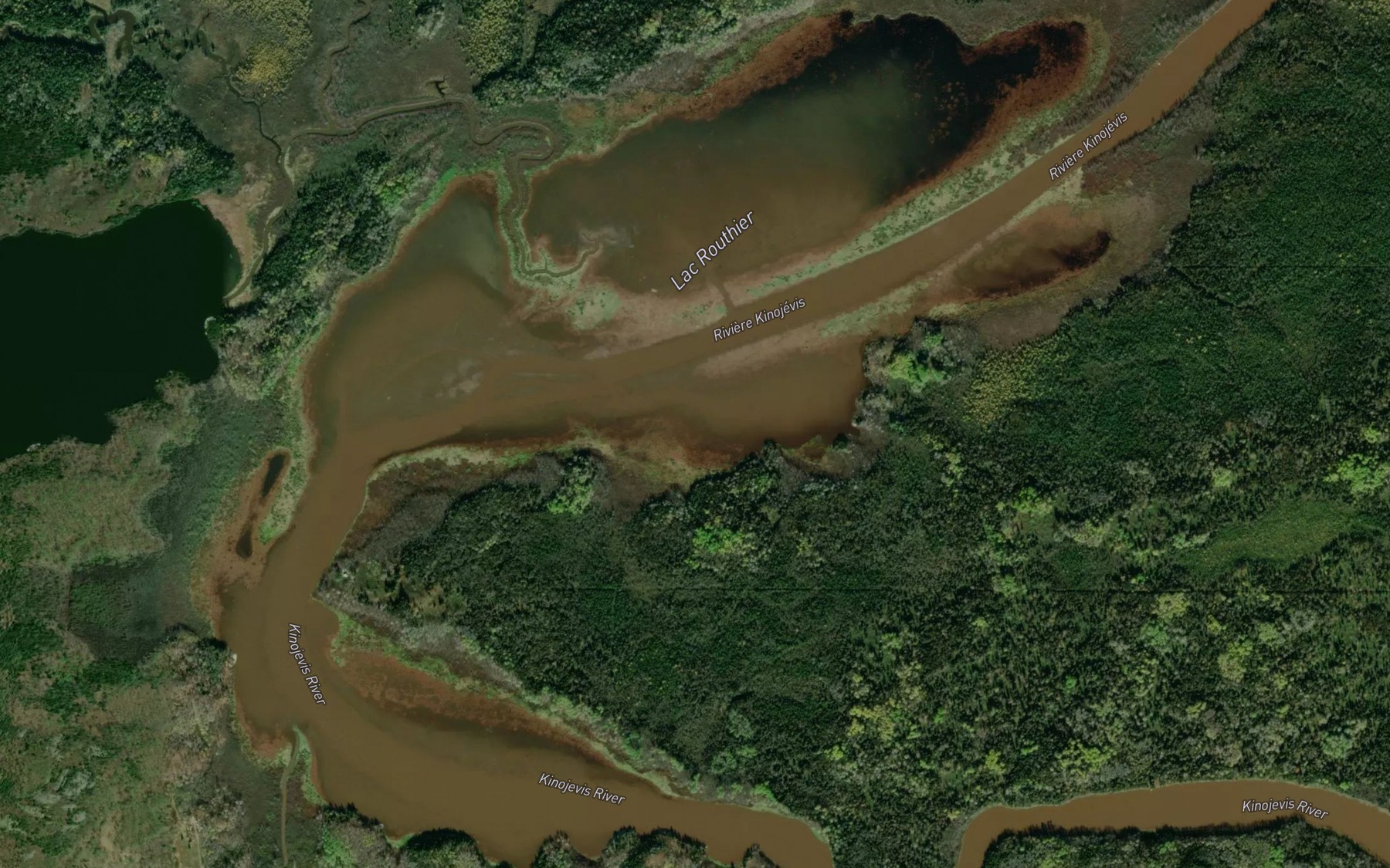 Satellite map of the Lac Routhier