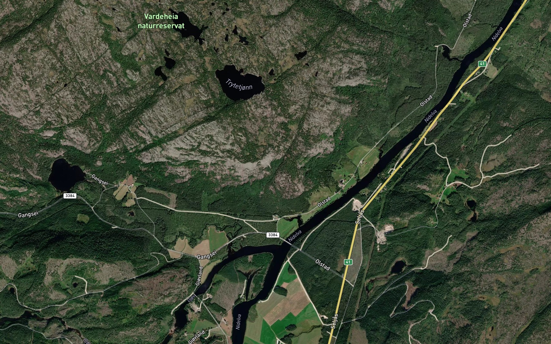 Satellite map of the Kvennhusbekken