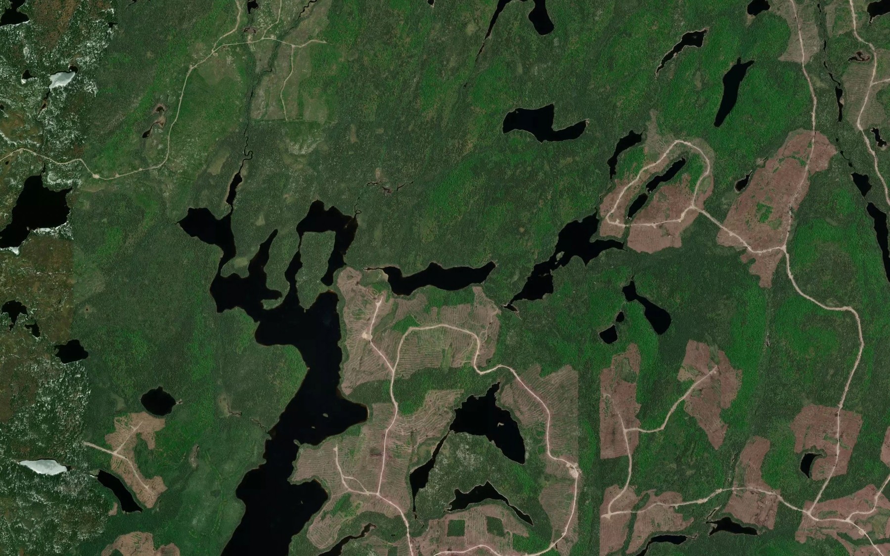 Satellite map of the Lac Ti-Roune