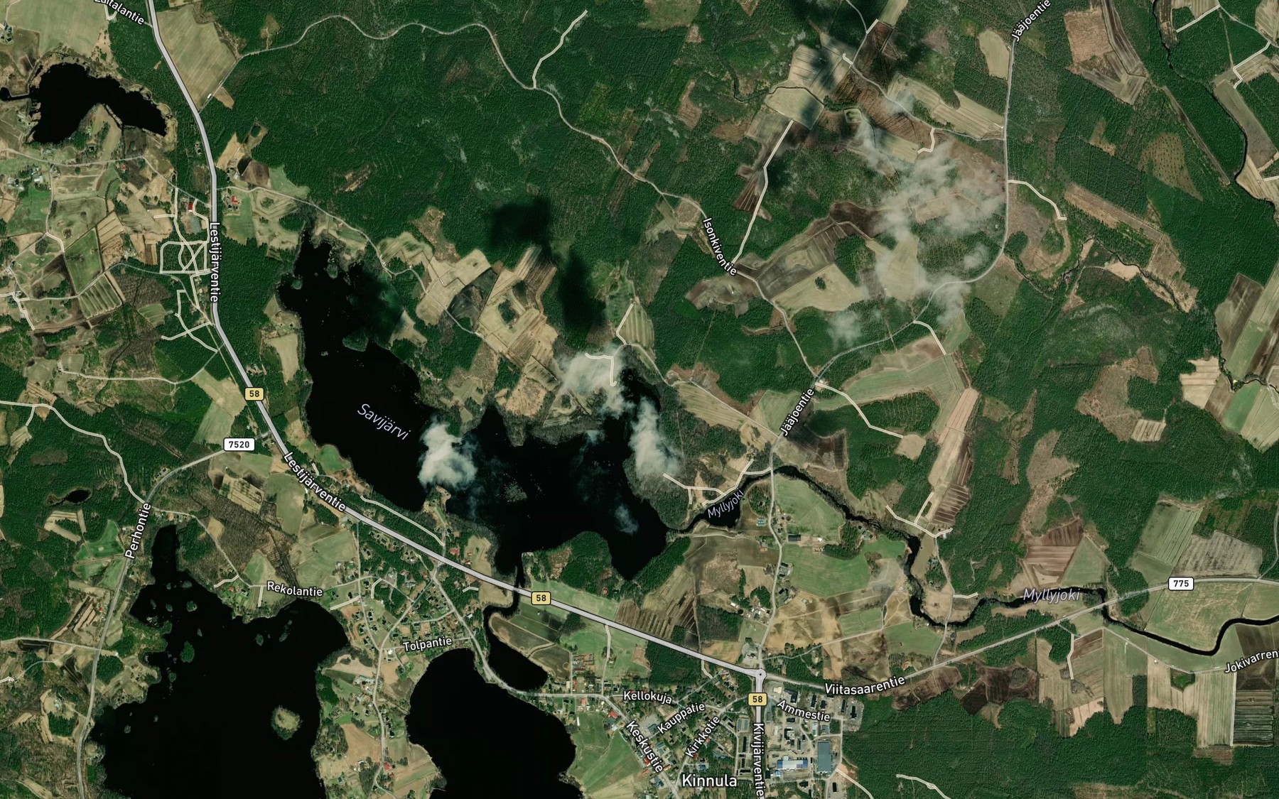 Satellite map of the Tuhninginlahti