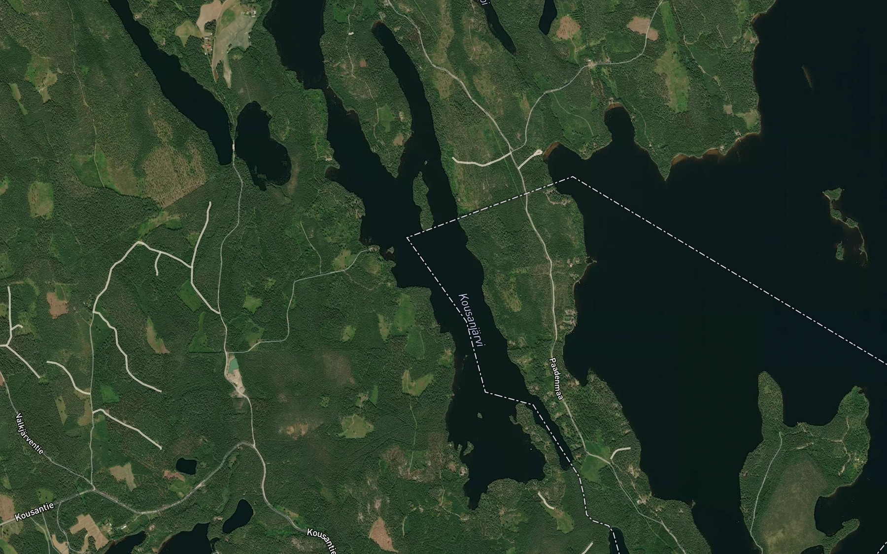 Satellite map of the Kousanjarvi