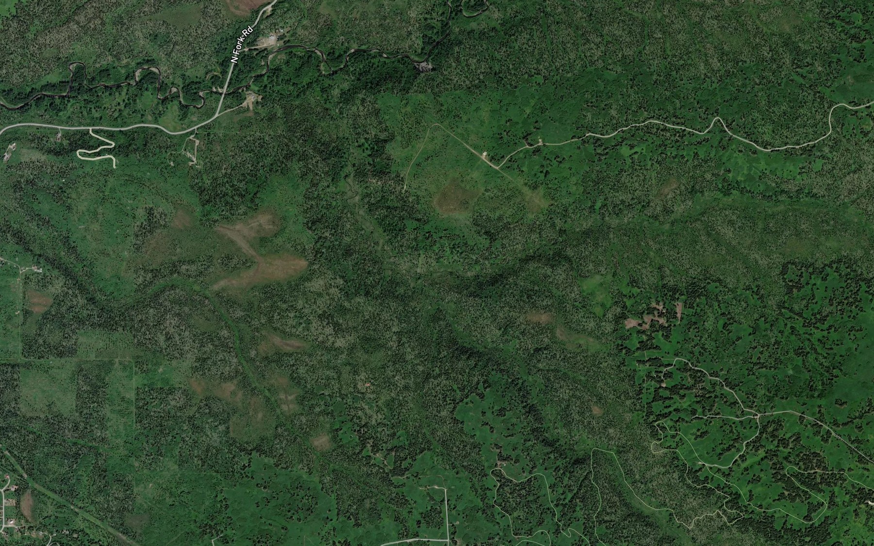 Satellite map of the Bridge Creek