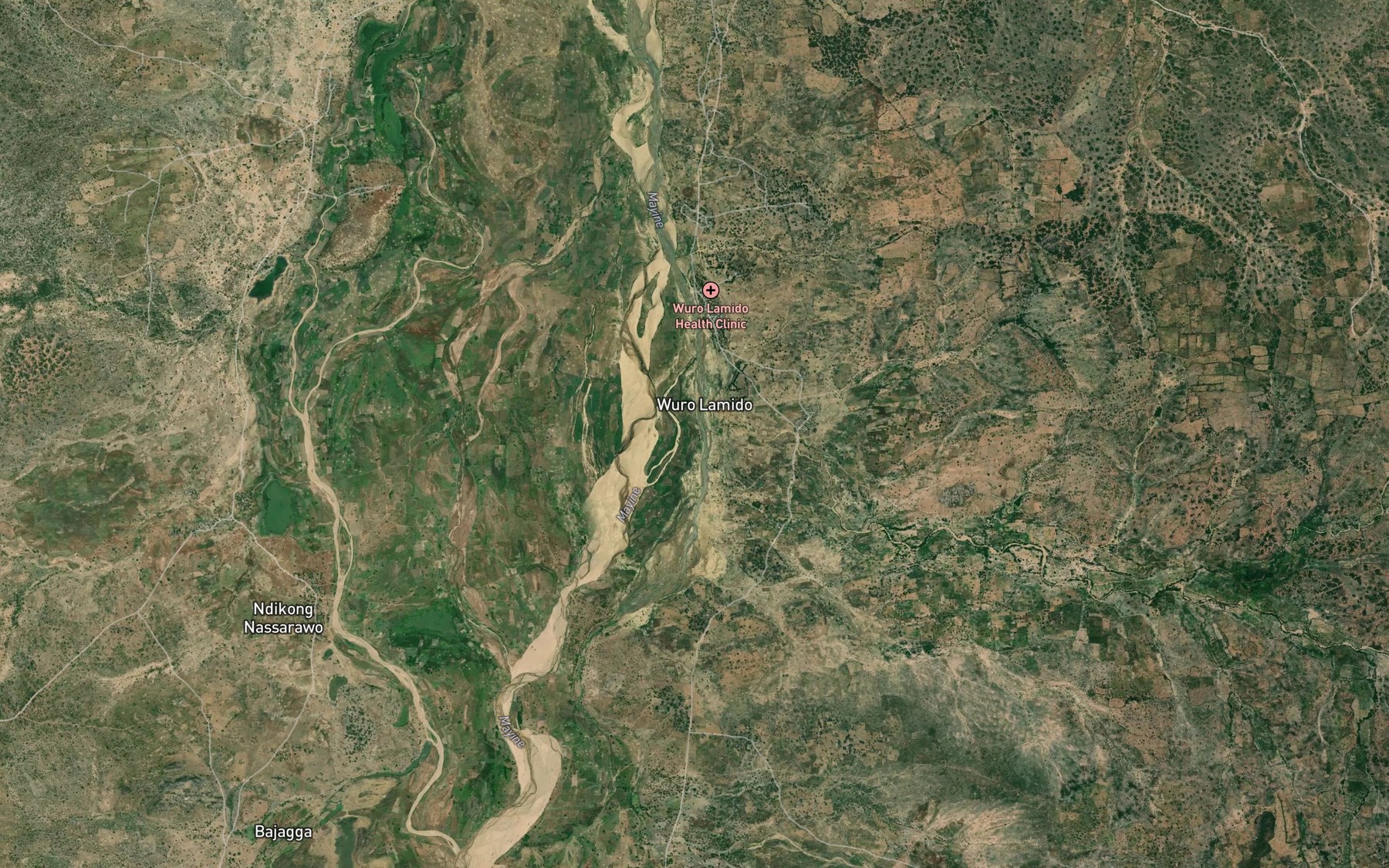 Satellite map of the Mayo Kolowel