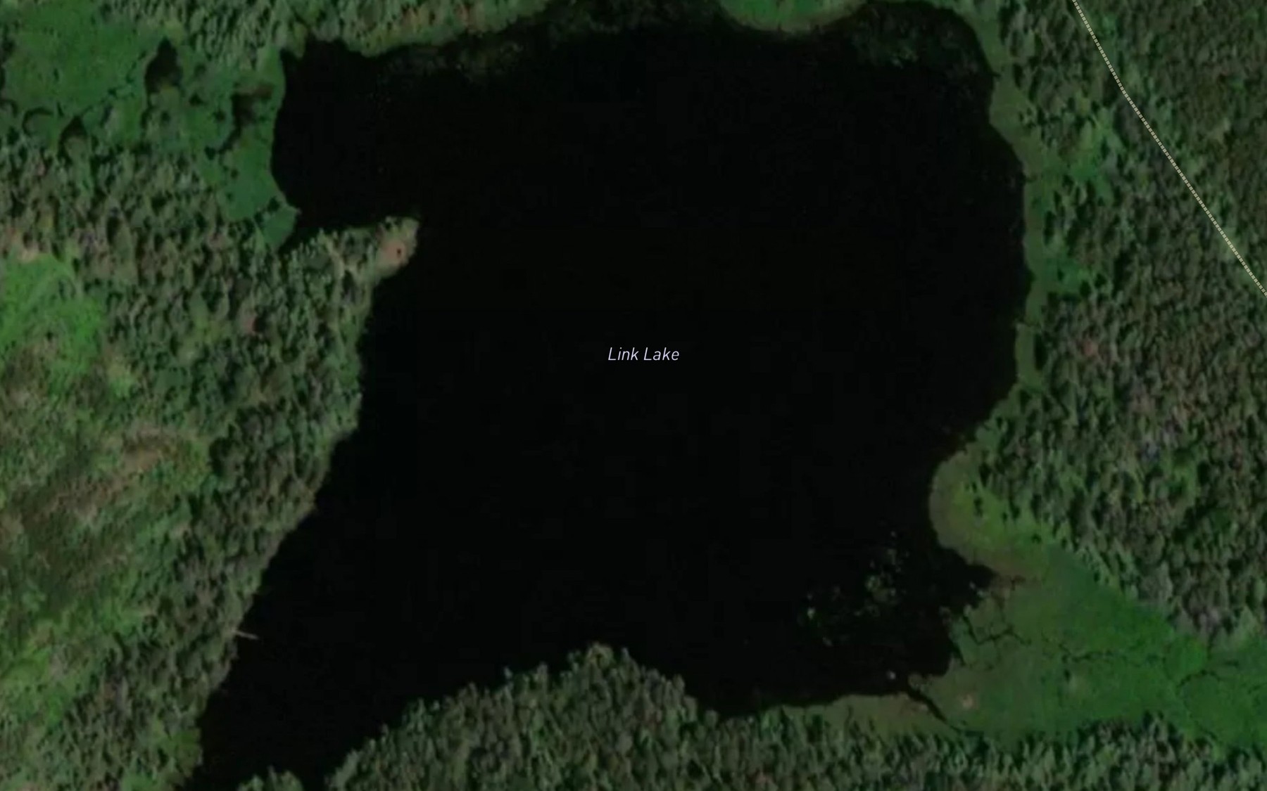 Satellite map of the Link Lake