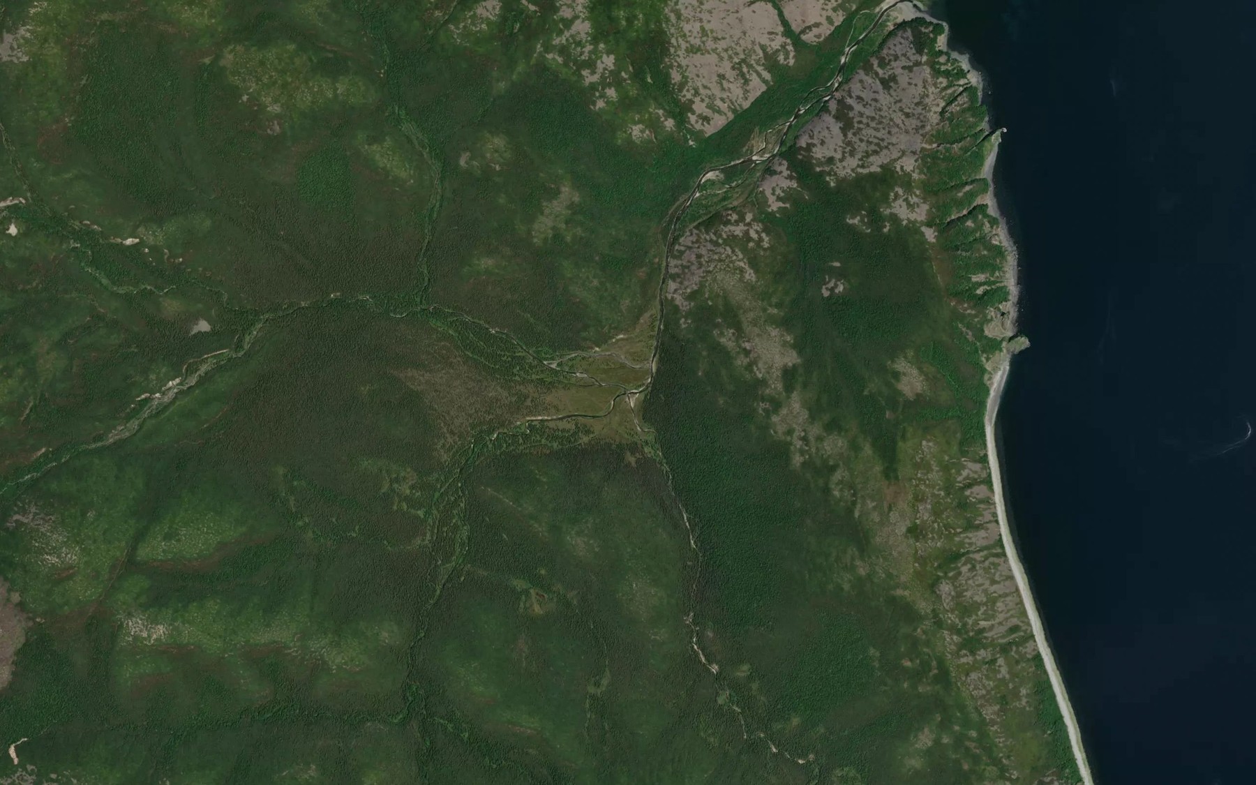 Satellite map of the Sredniy