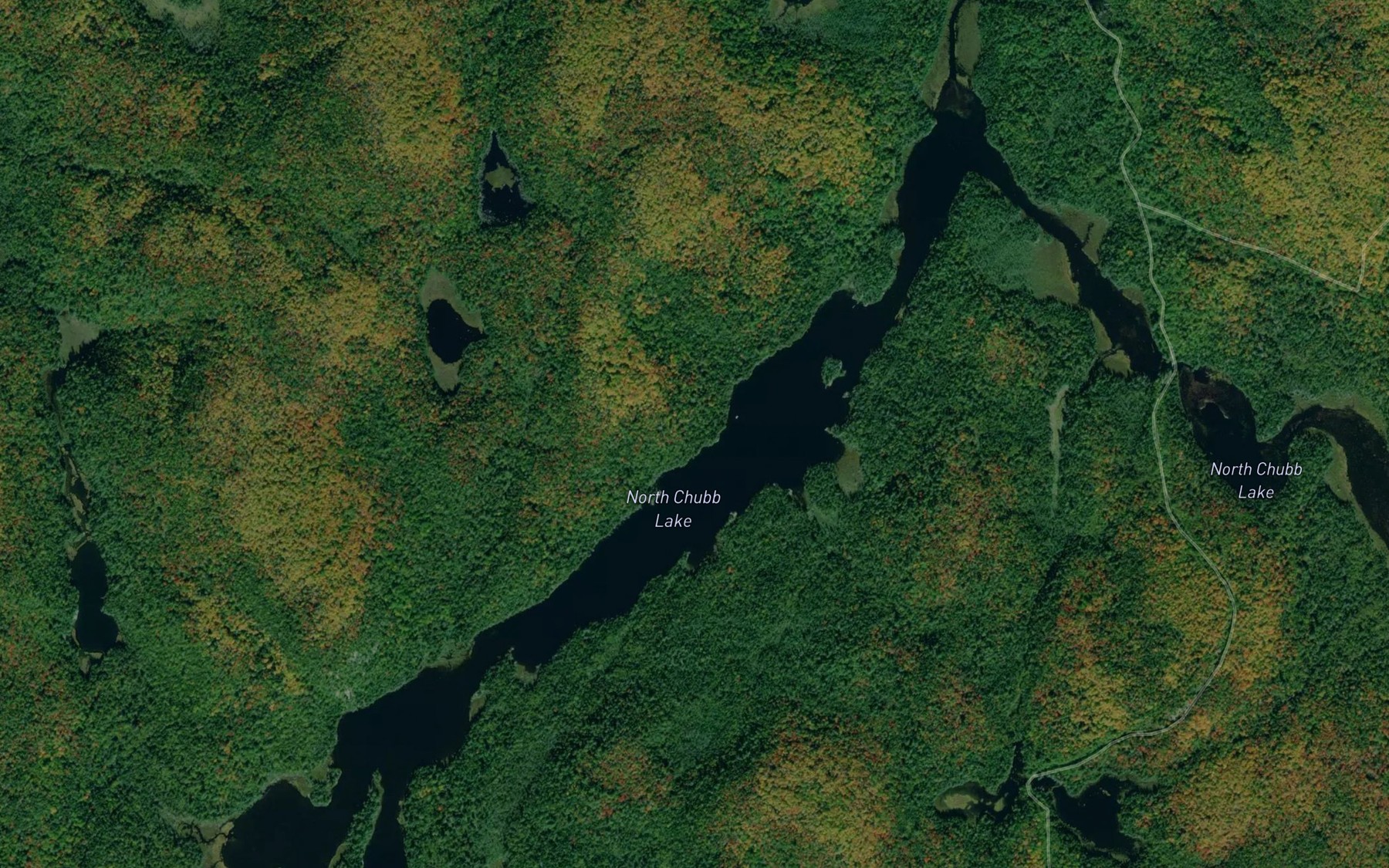Satellite map of the North Chubb Lake
