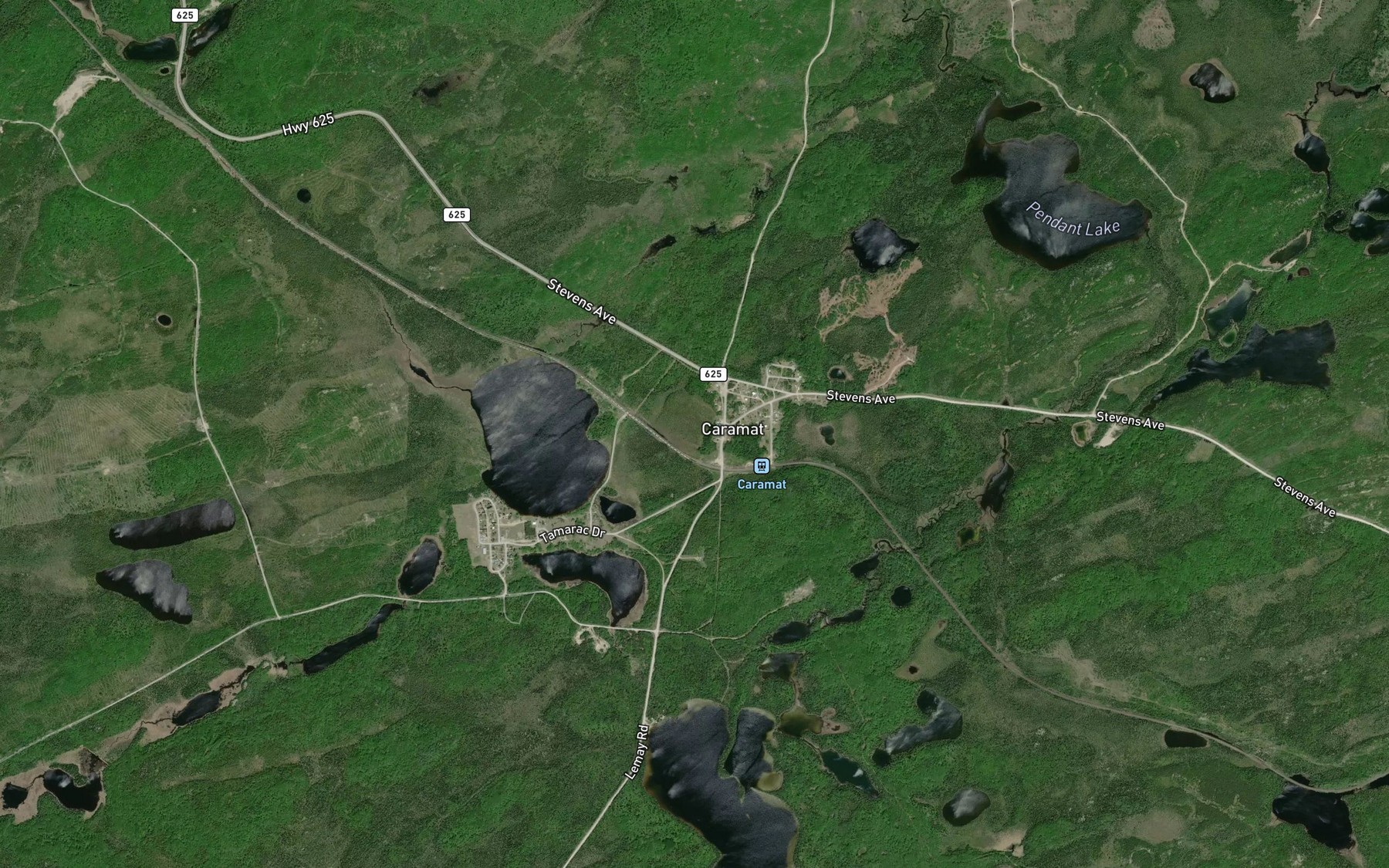 Satellite map of the Caramat Creek