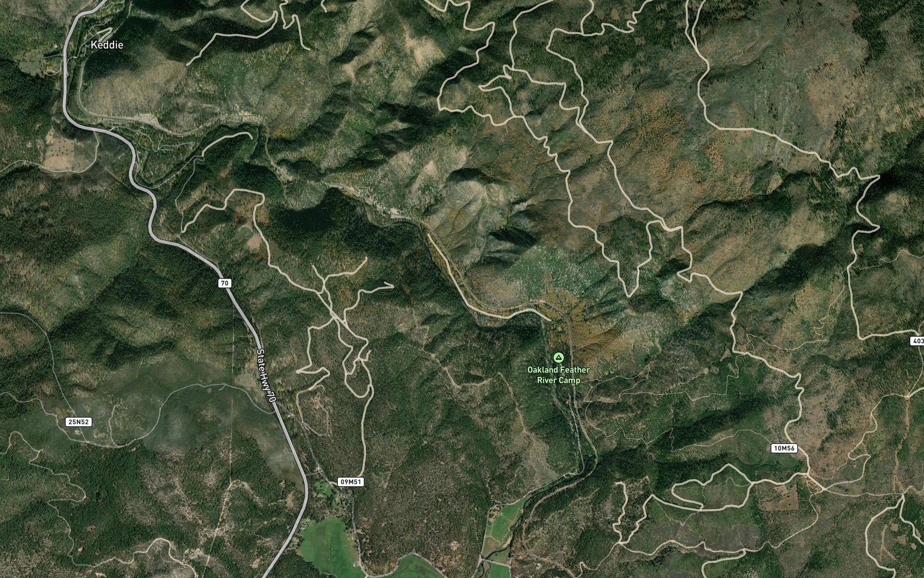 Satellite map of the Gilson Creek