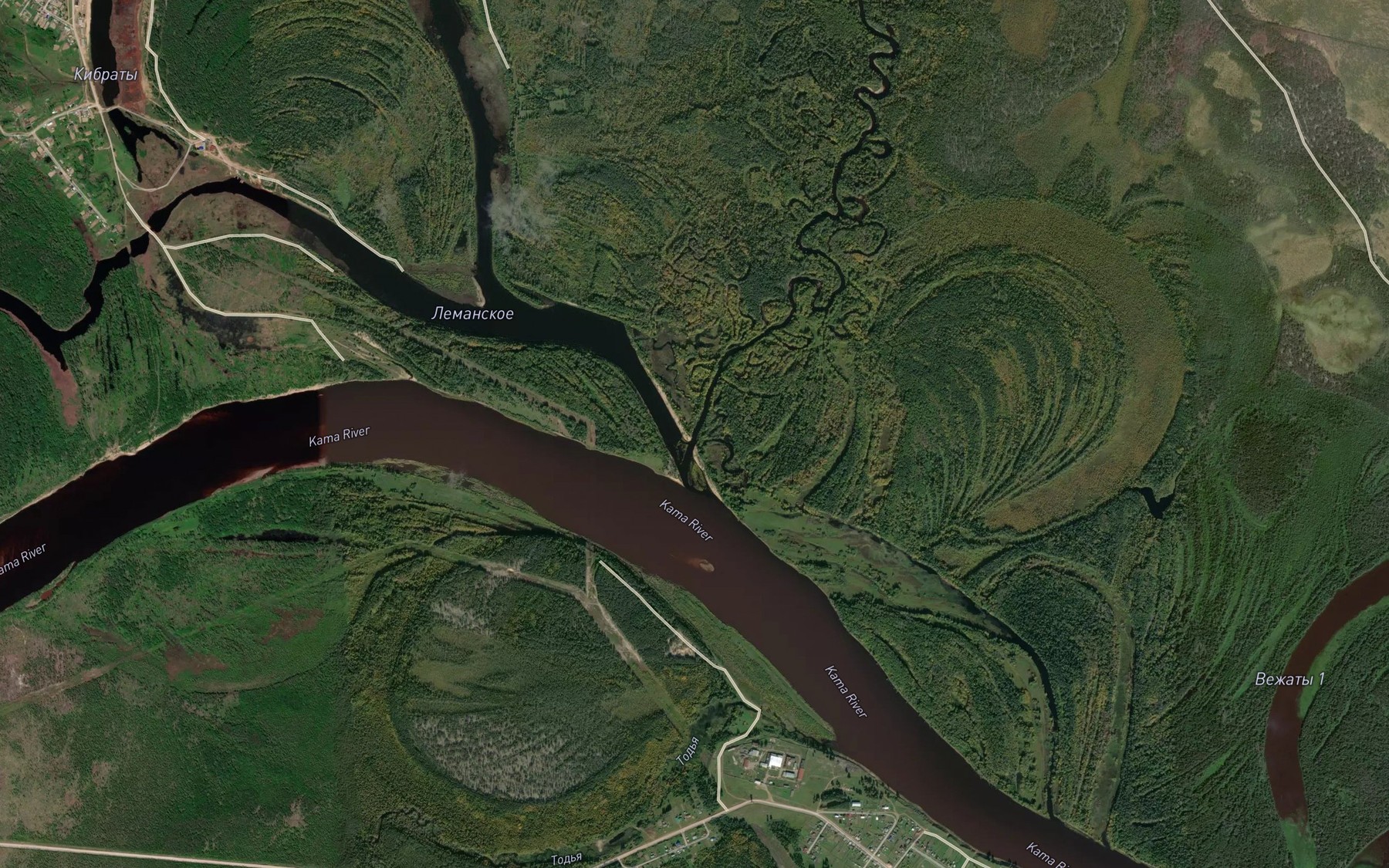 Satellite map of the Leman