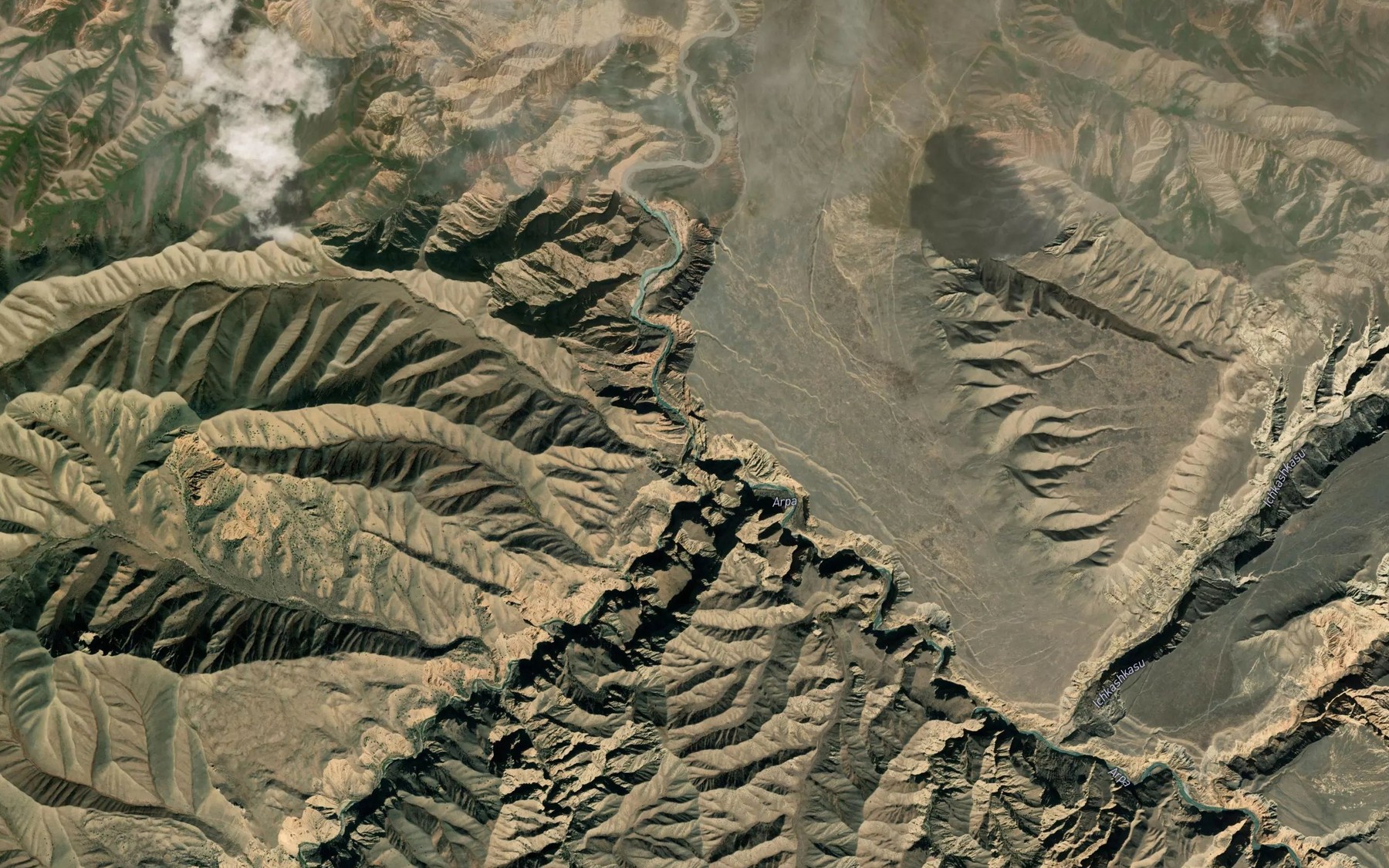 Satellite map of the Pychan