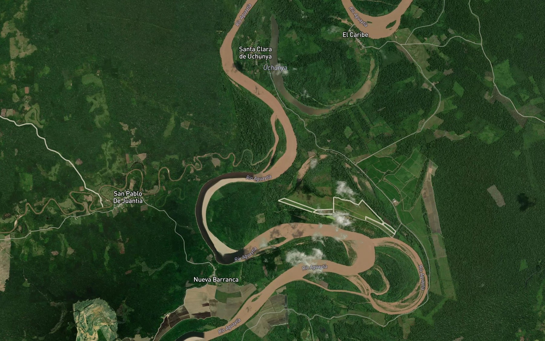 Satellite map of the Rio Juantia