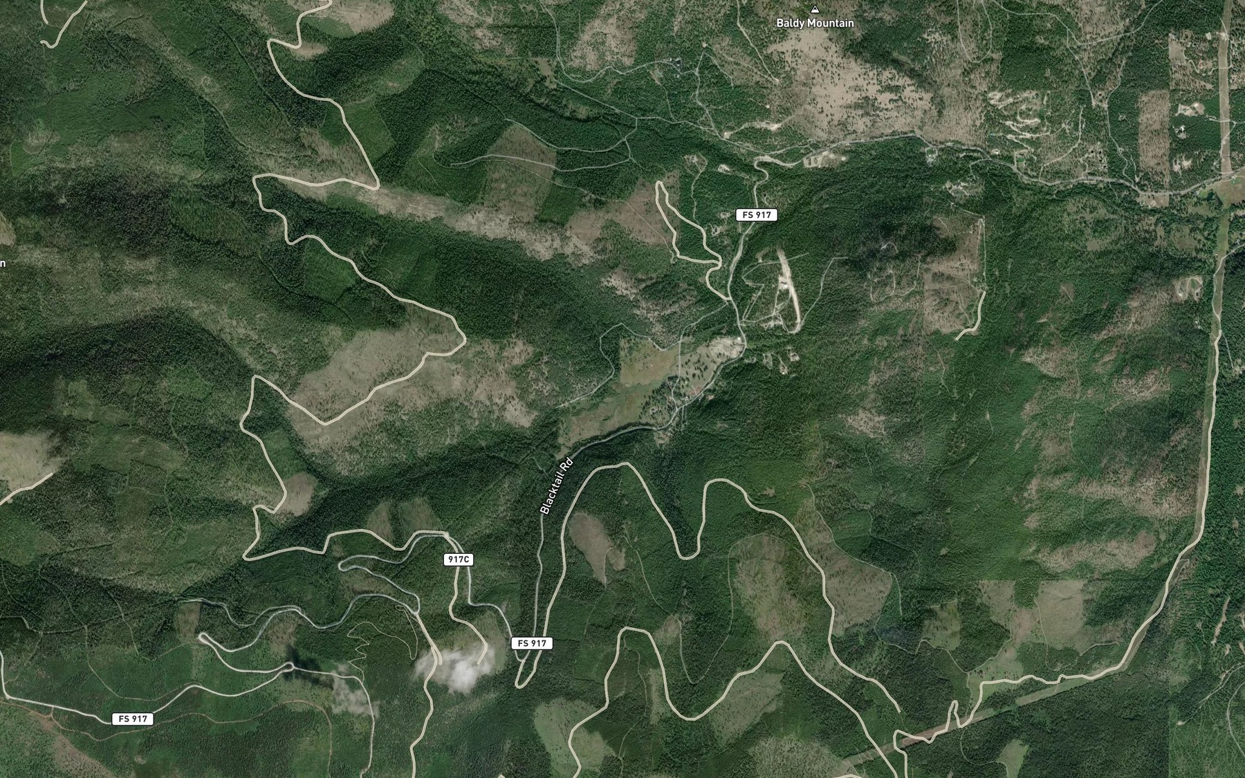 Satellite map of the Lost Lake