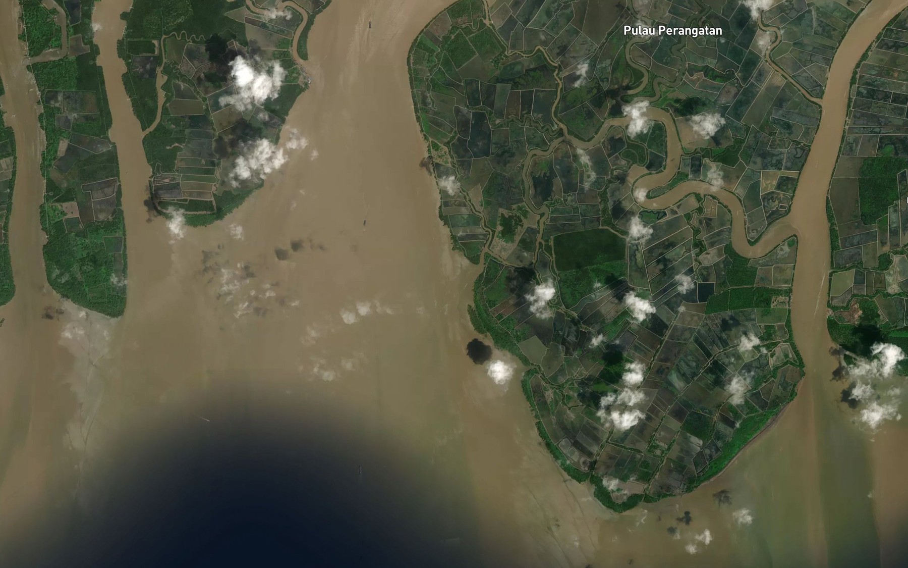 Satellite map of the Sungai Prangatan Besar
