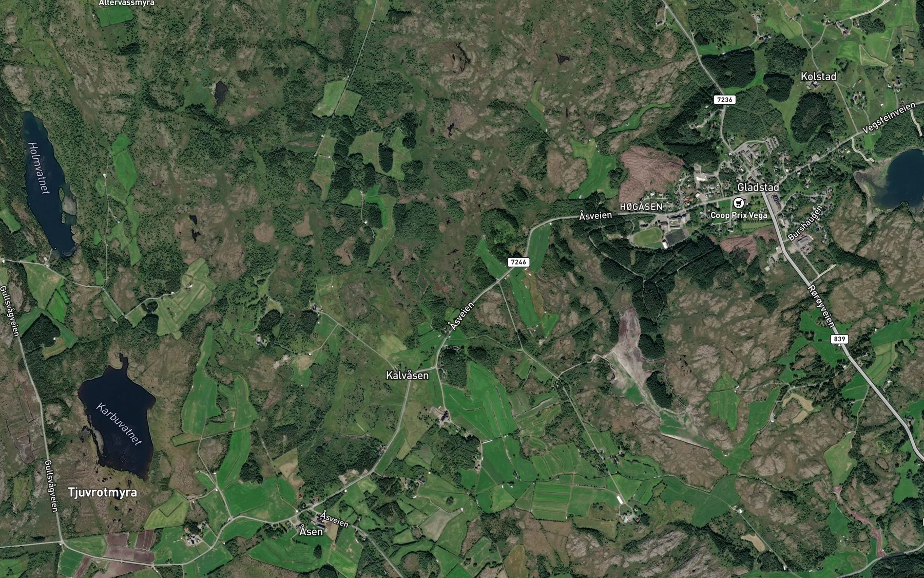 Satellite map of the Limastjonna