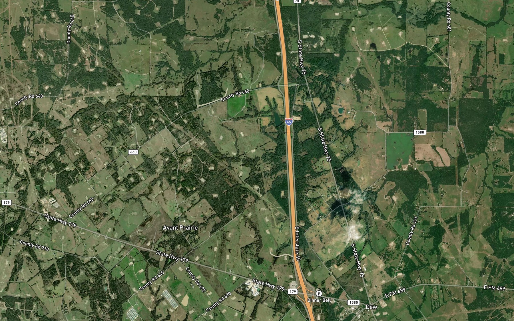 Satellite map of the Church Creek