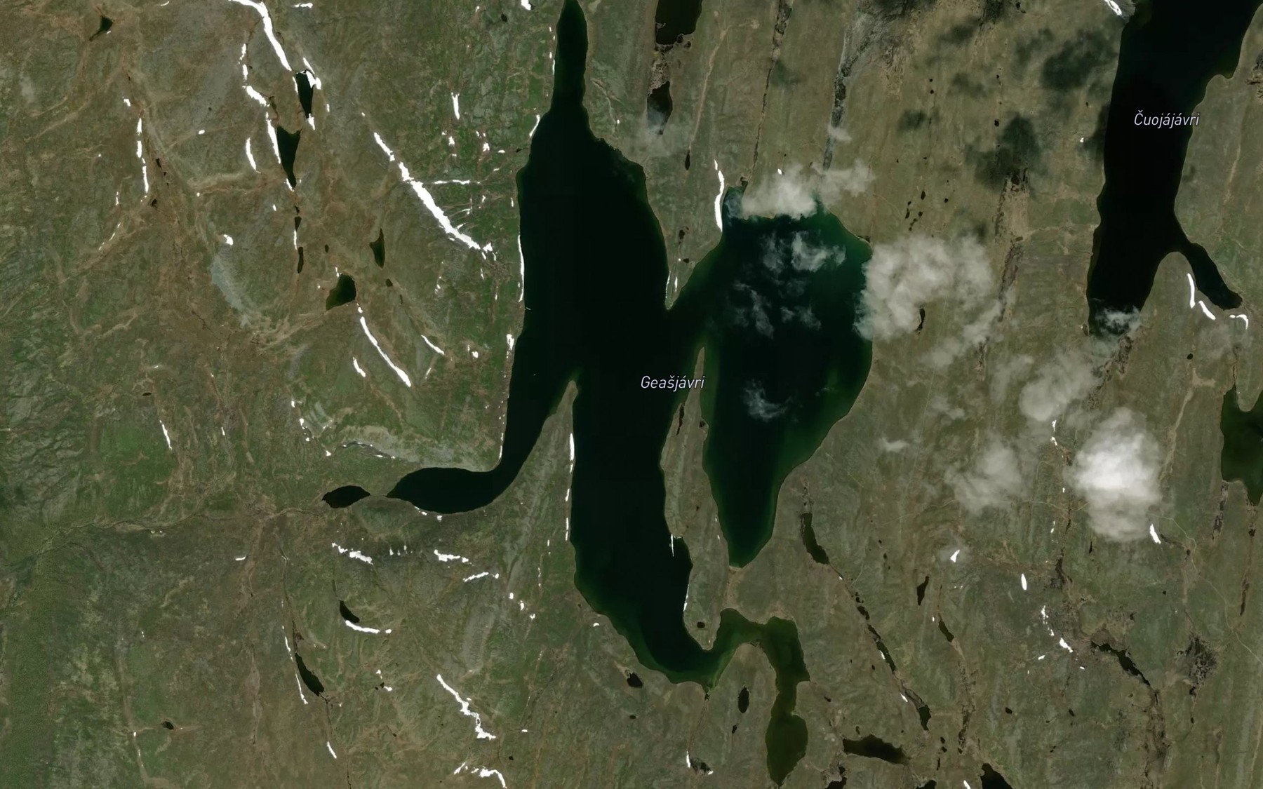 Satellite map of the Gaesjavri