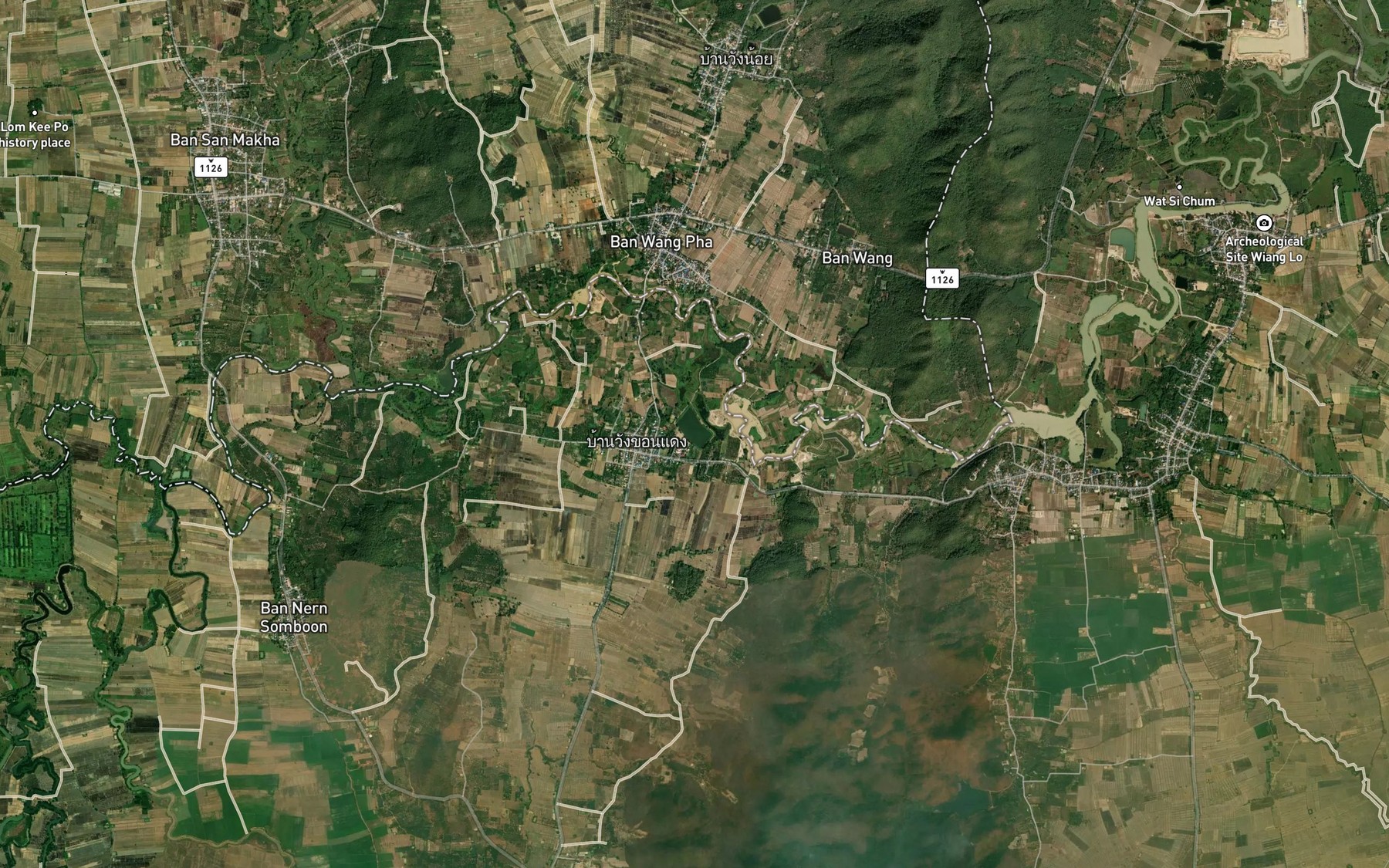 Satellite map of the Nong Ton Saeng